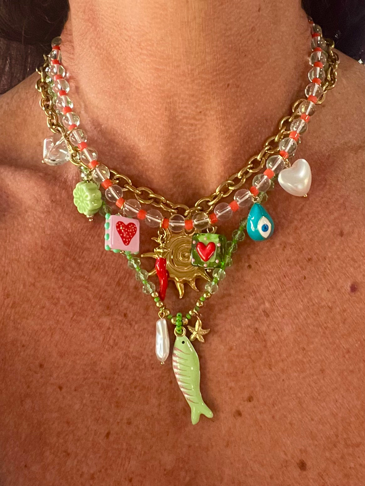 Multi Charm Necklace CHILLI