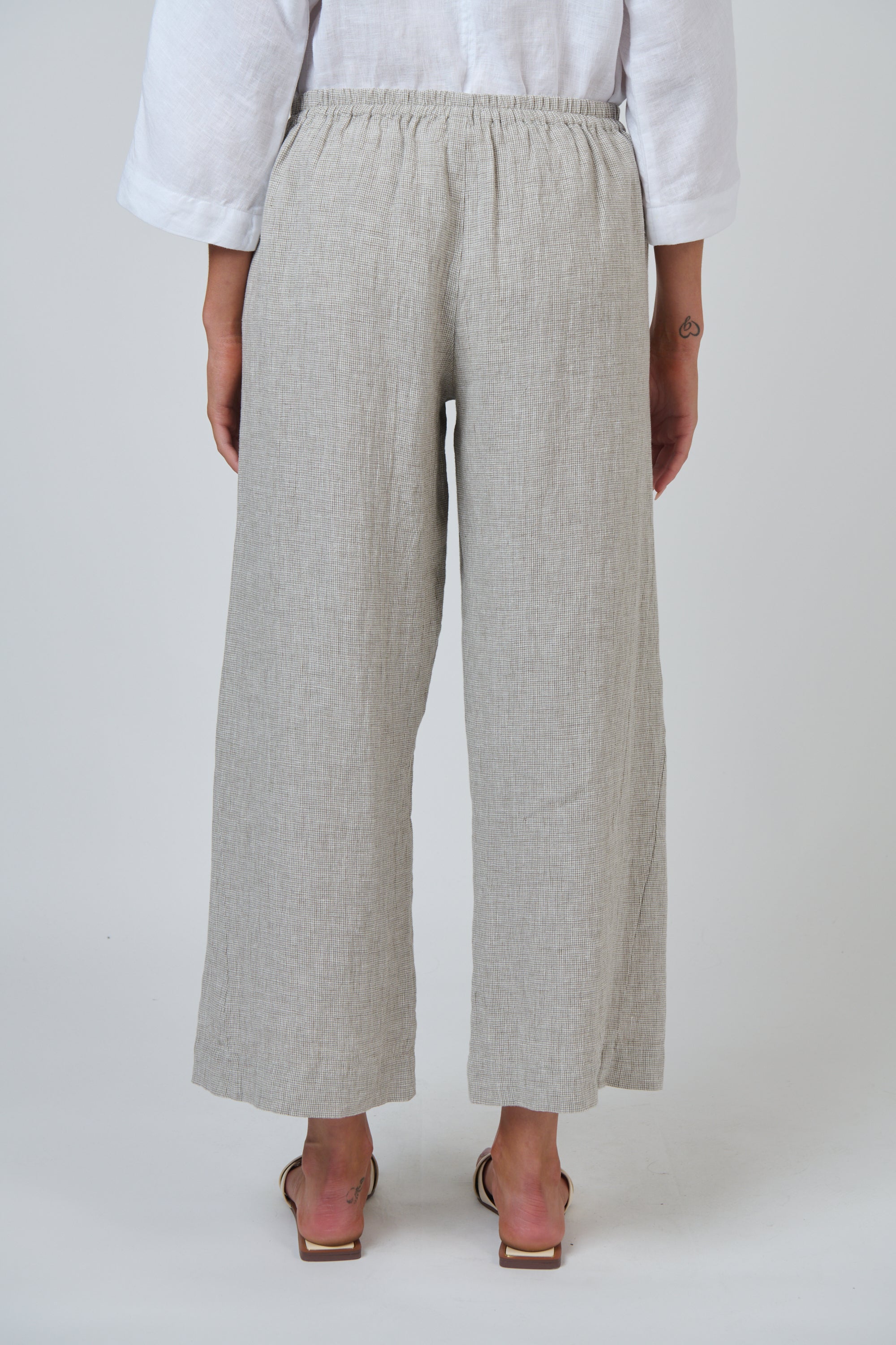 OLIVE ET JULIE Wide Leg Linen Pant MOUSSE
