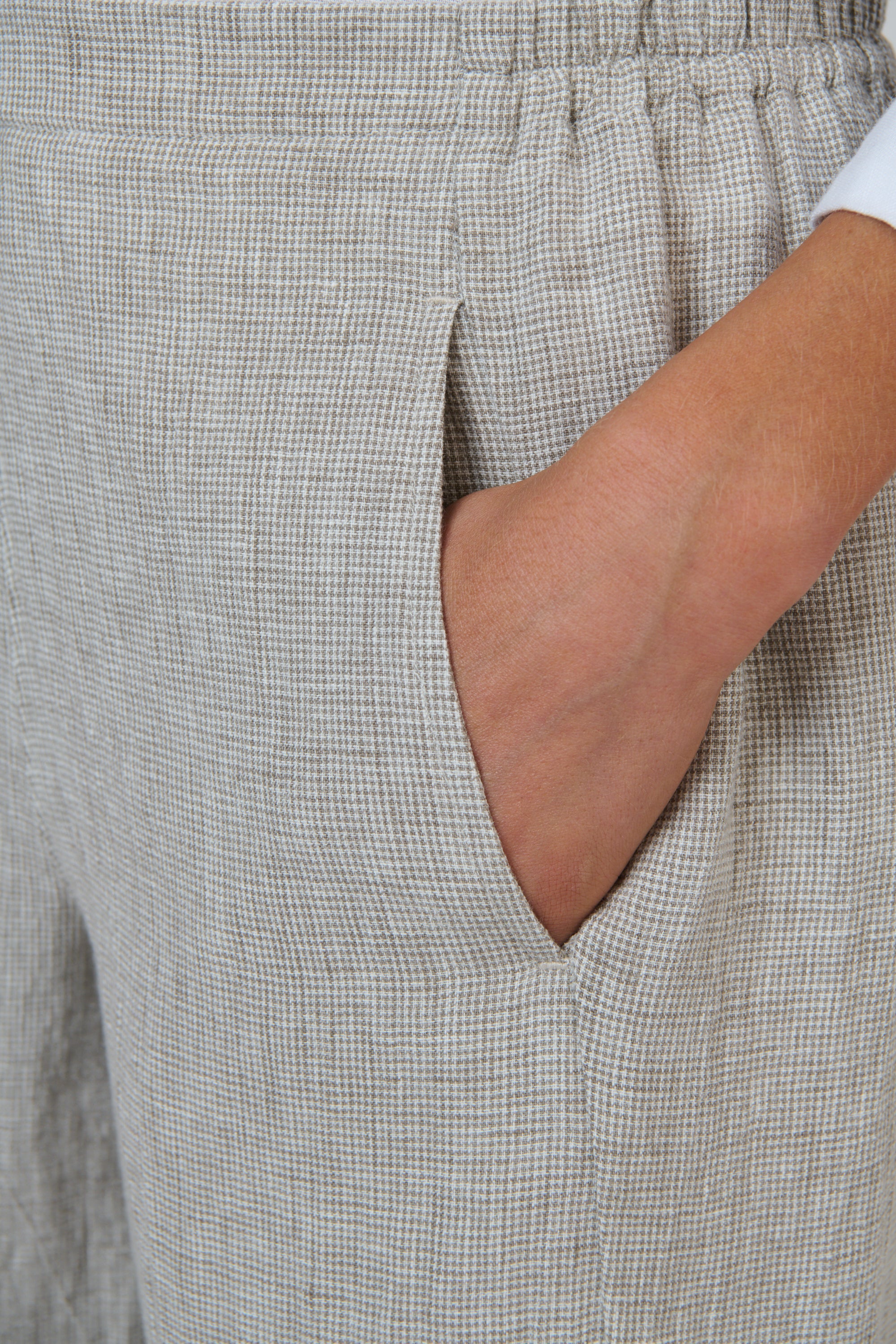 OLIVE ET JULIE Wide Leg Linen Pant MOUSSE