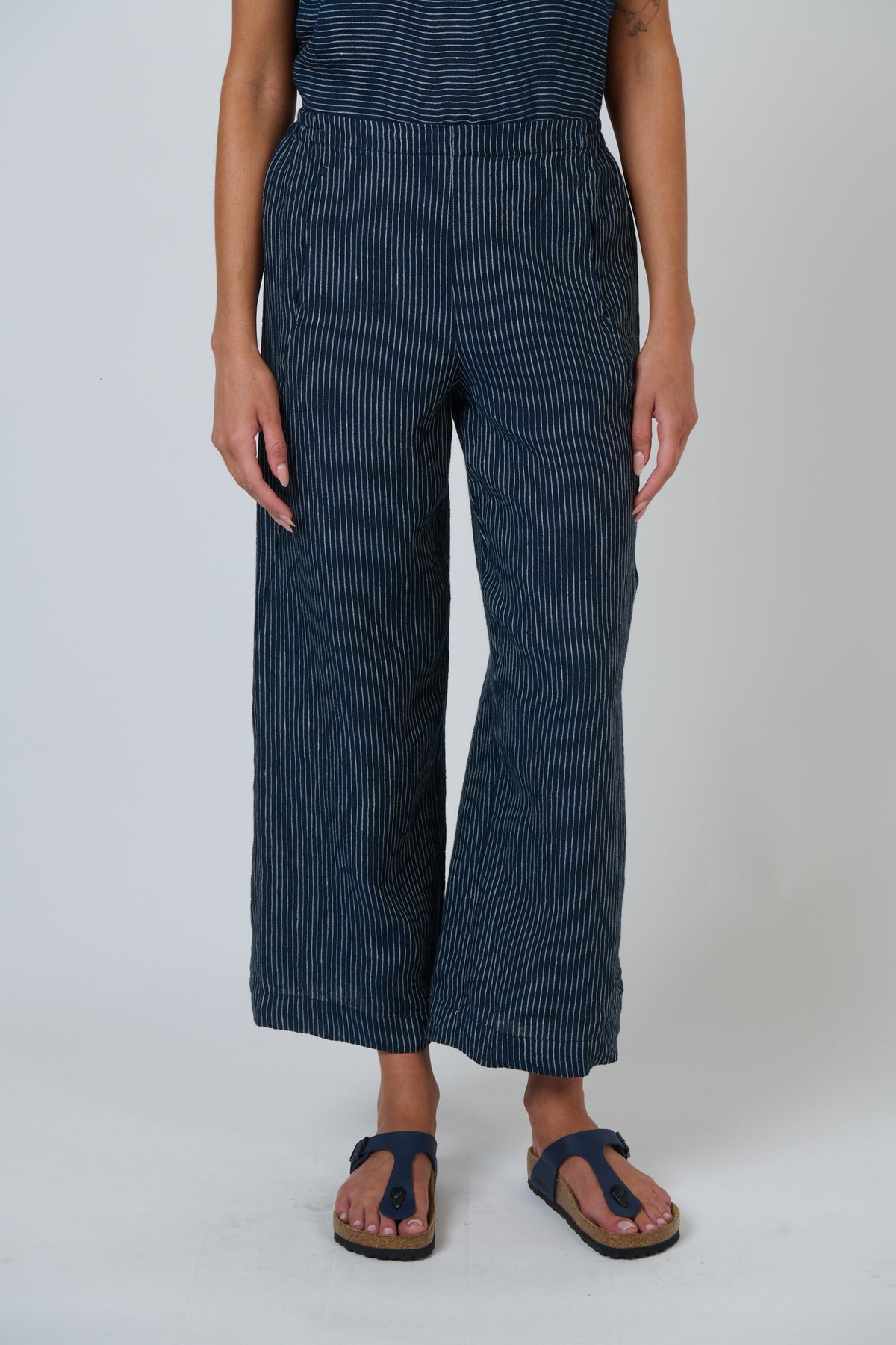 OLIVE ET JULIE Wide Leg Linen Pant STREAMLINED