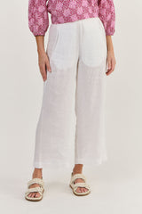 OLIVE ET JULIE  Linen Pants WHITE