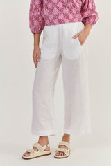 OLIVE ET JULIE  Linen Pants WHITE