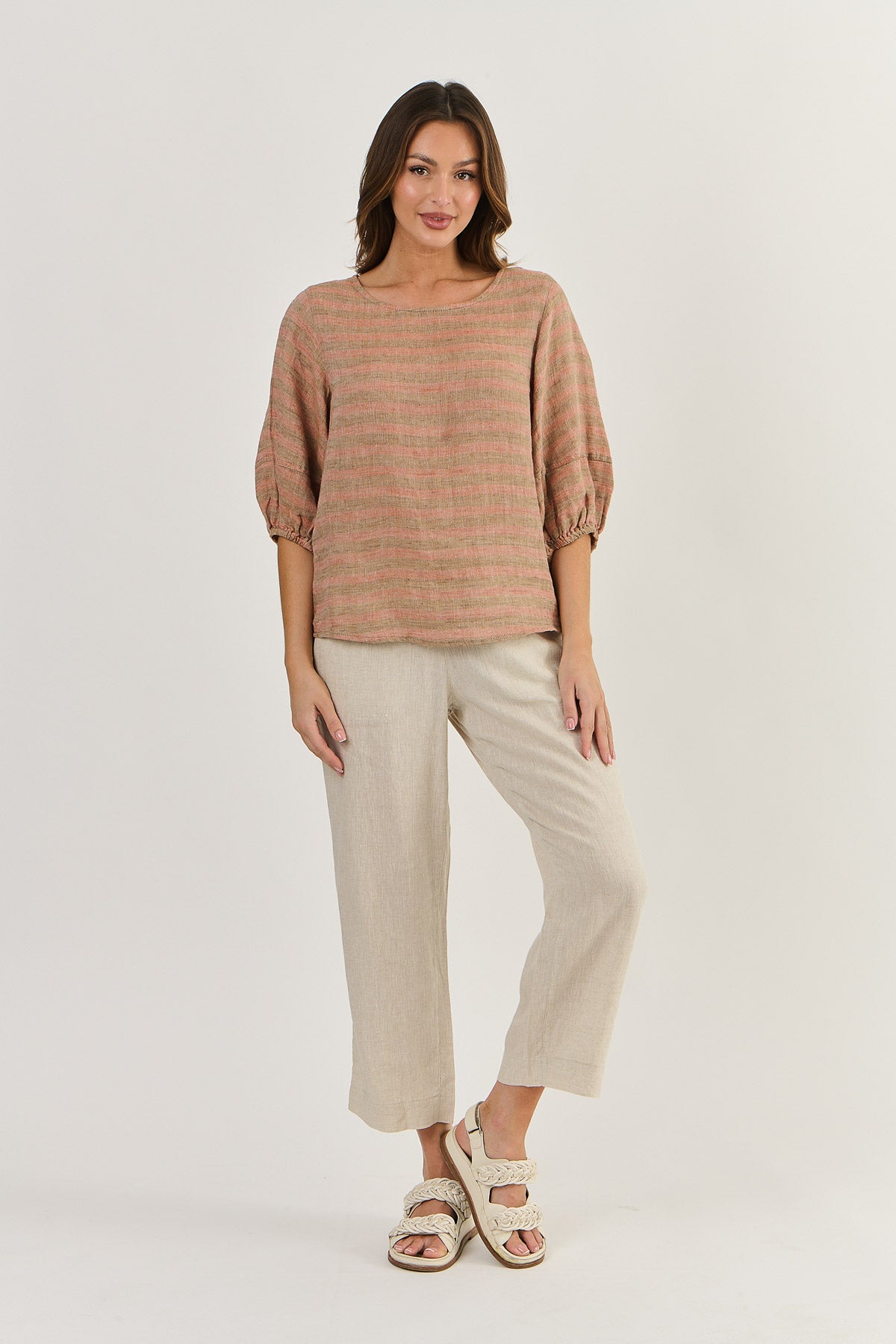 OLIVE ET JULIE  Linen Top BRICK