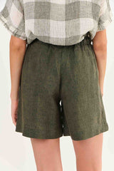 OLIVE ET JULIE Linen Short LICORICE