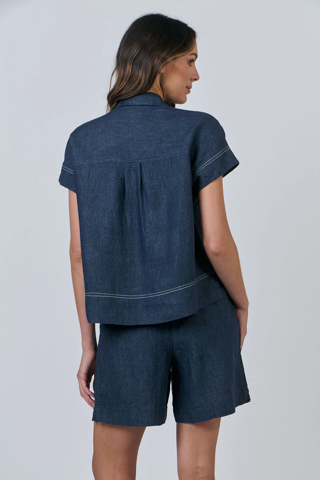 OLIVE ET JULIE Linen Short POSEIDON
