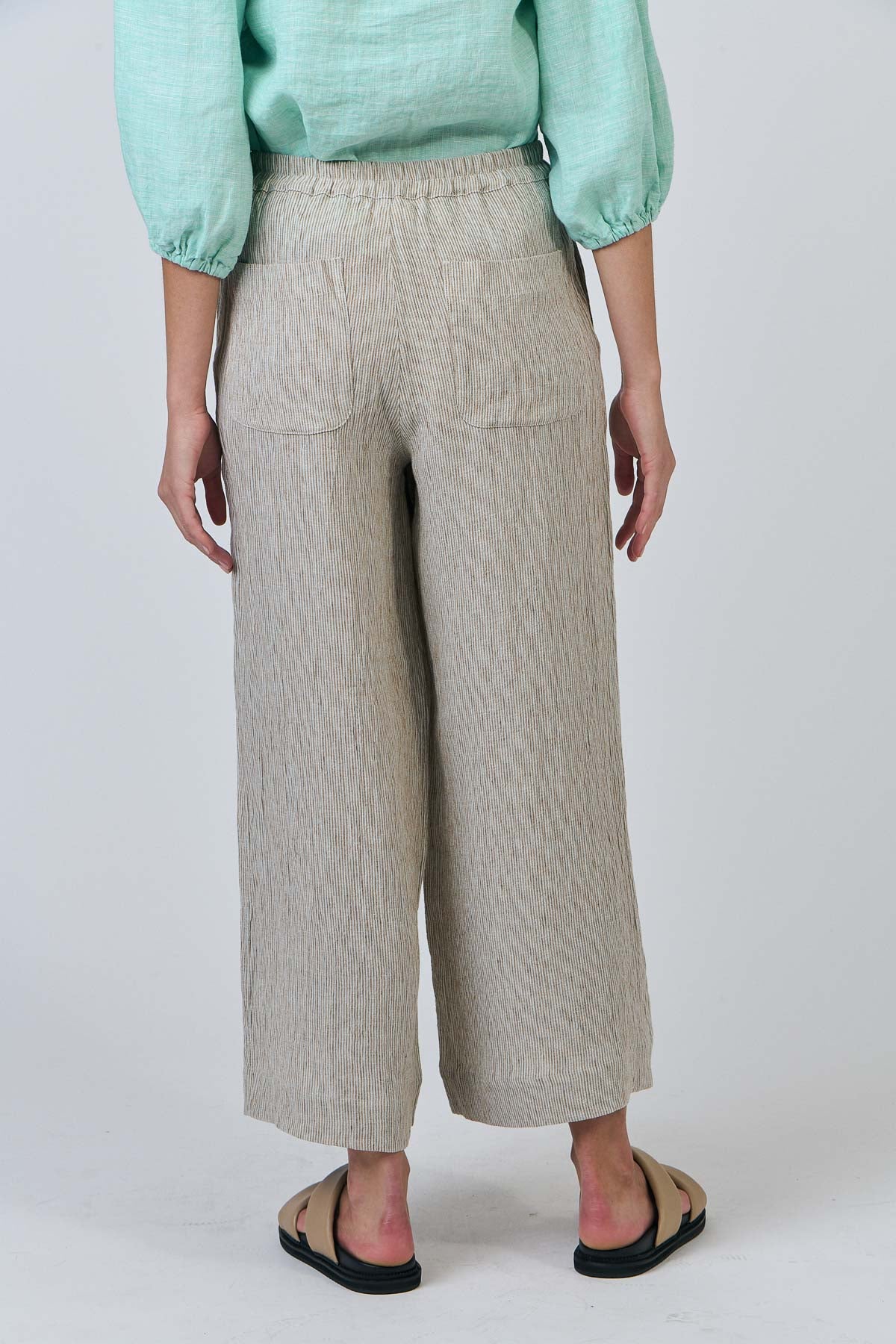 OLIVE ET JULIE Linen Pant FINE STRIPE