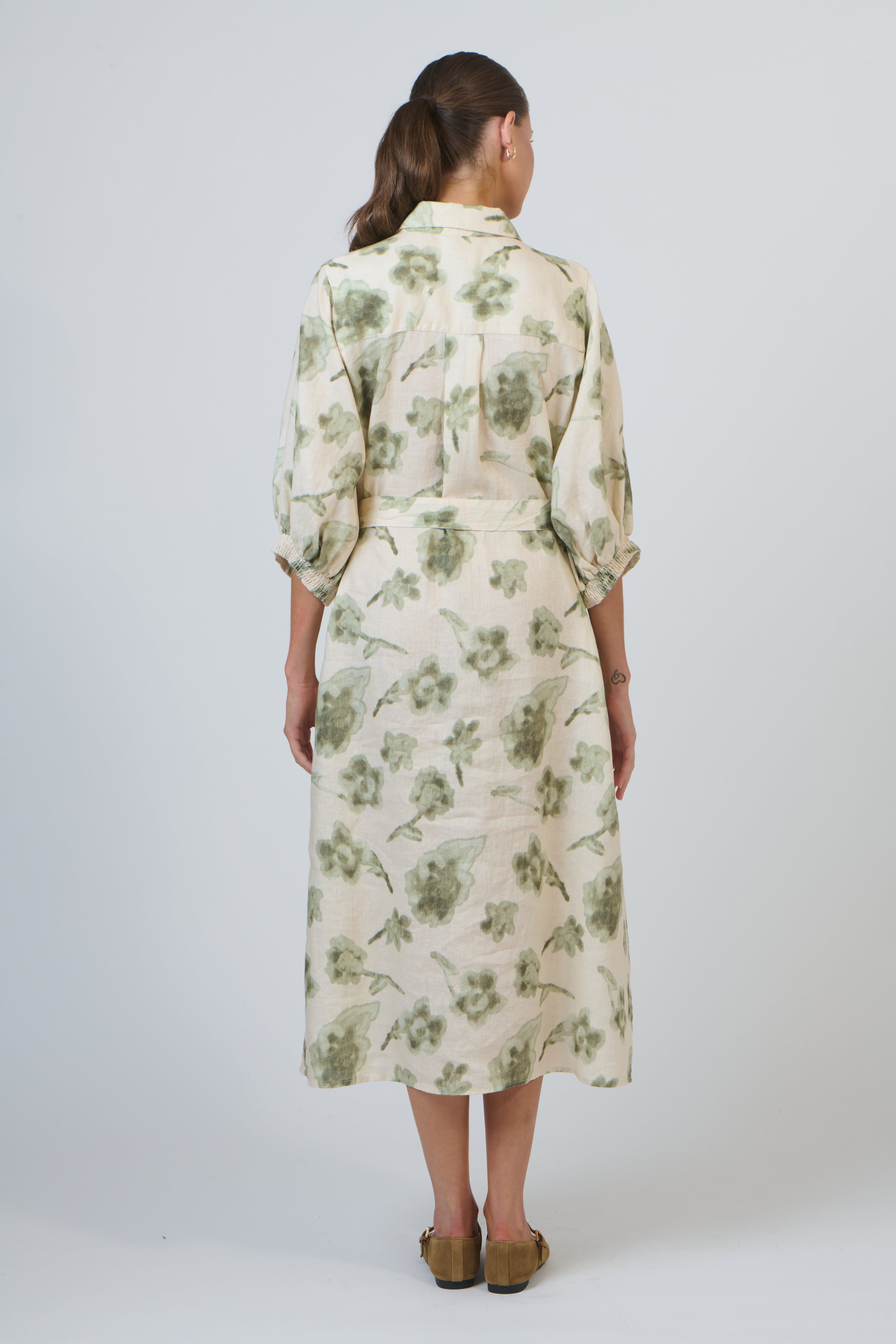 OLIVE ET JULIE Tie Dress PATINA PETALS