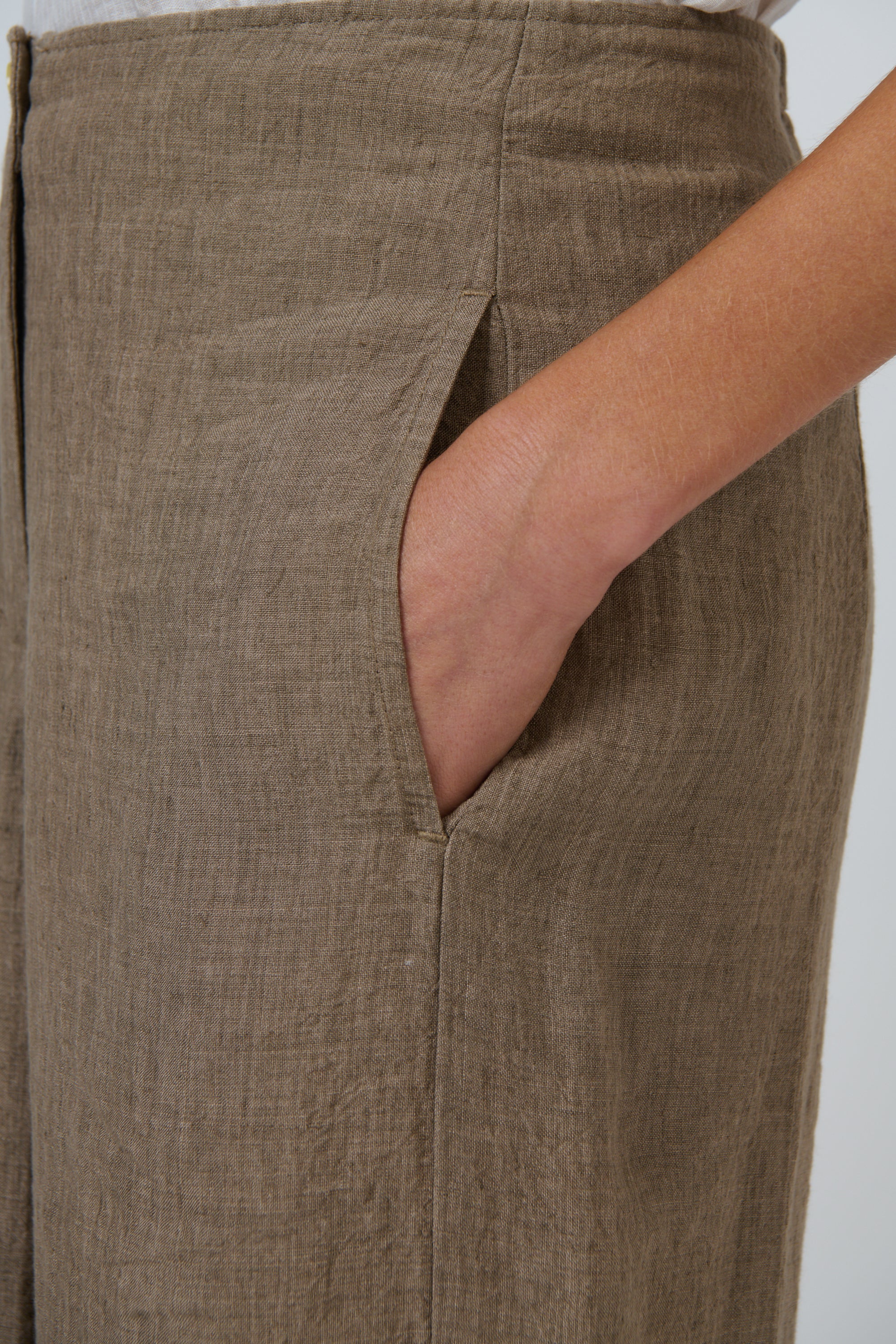 OLIVE ET JULIE Wide Leg Linen Pant AGATE