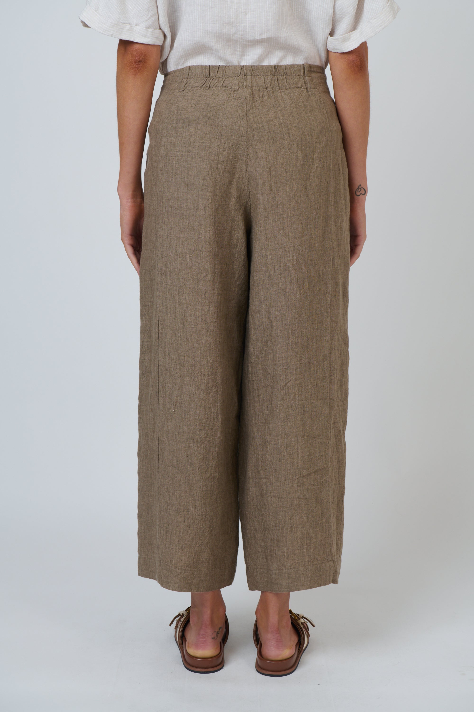 OLIVE ET JULIE Wide Leg Linen Pant AGATE
