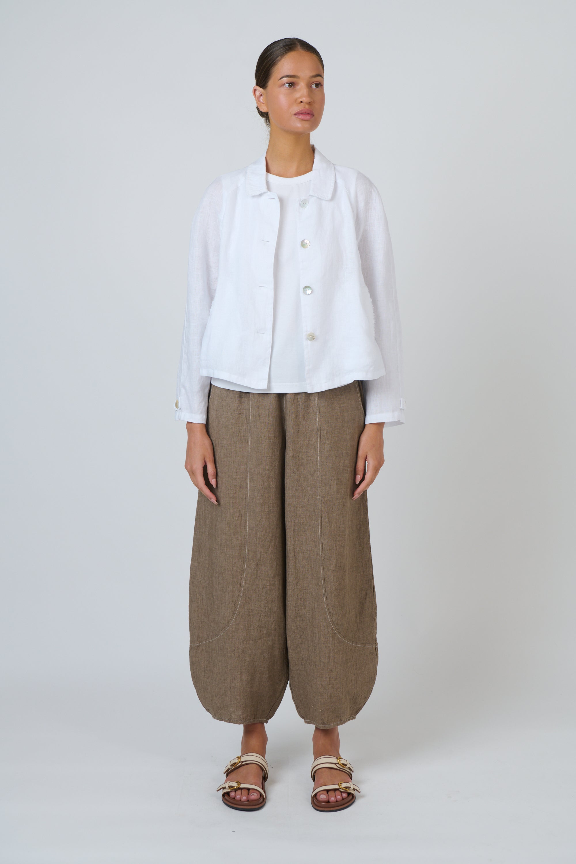 OLIVE ET JULIE Linen Balloon Pant AGATE
