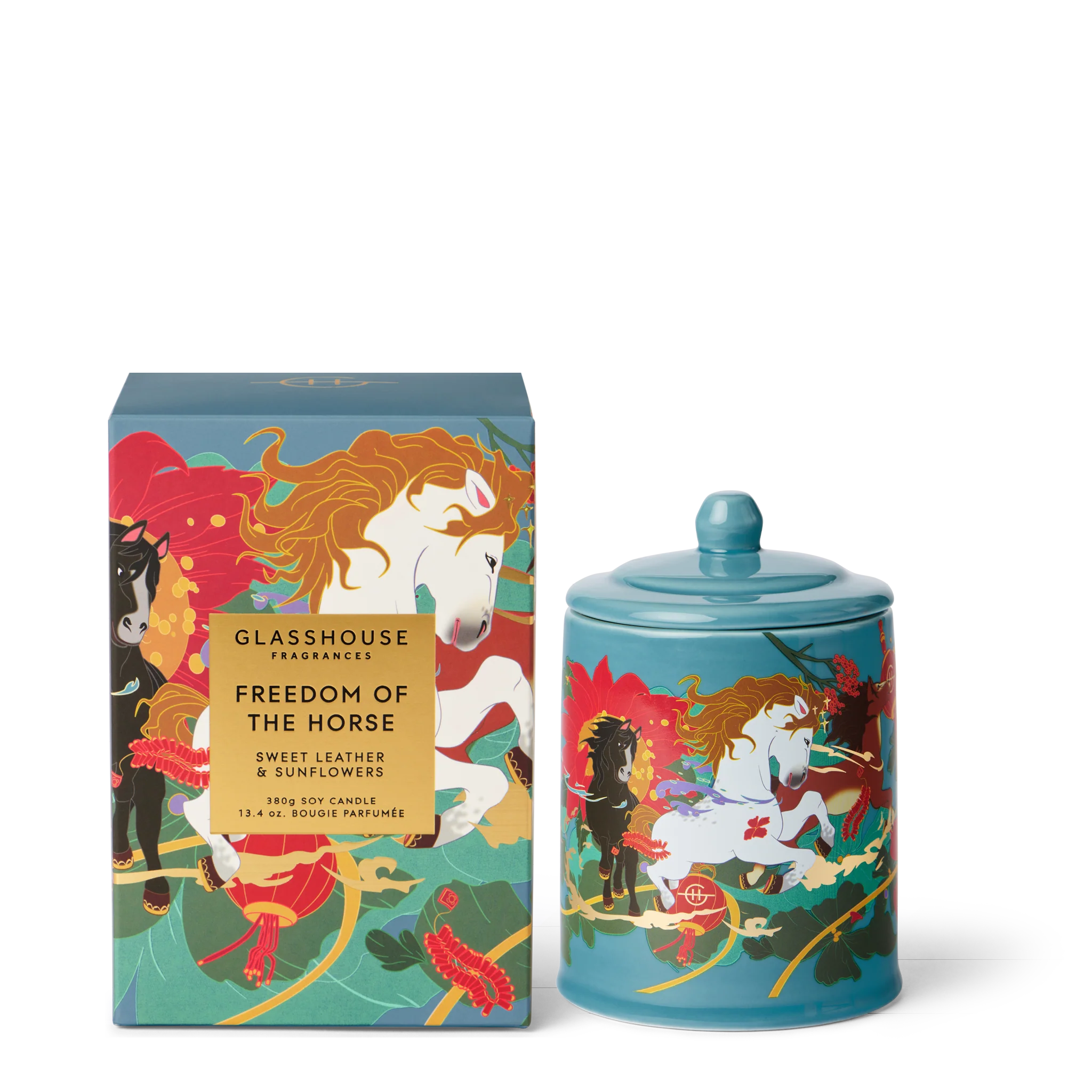 GLASSHOUSE 380g Candle FREEDOM OF THE HORSE
