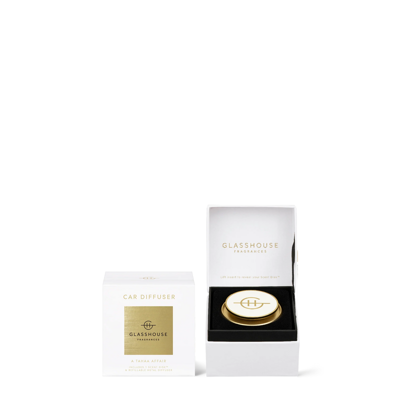 Glasshouse Fragrances Gold Car Diffuser TAHAA AFFAIR