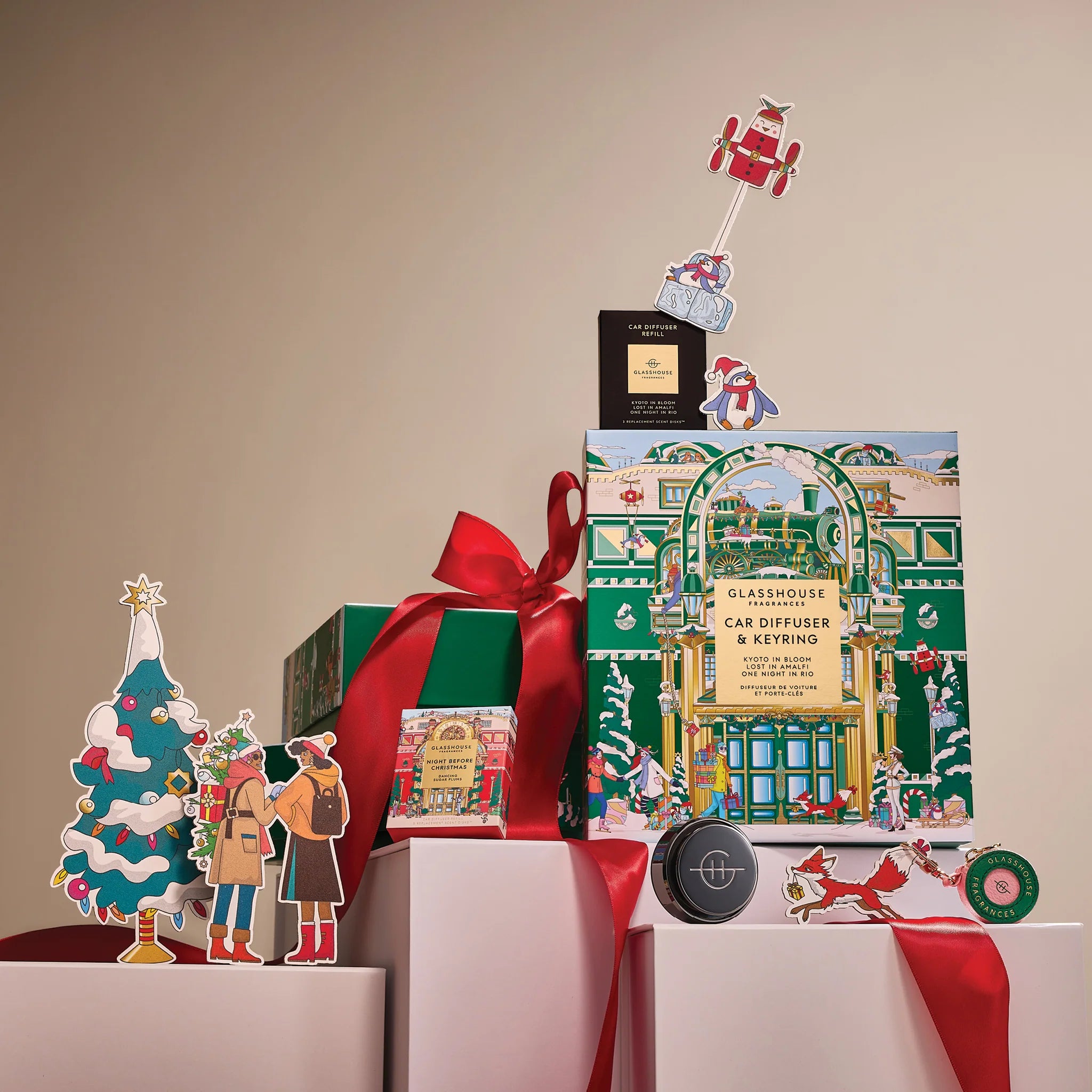 Glasshouse Car Diffuser Replacement Disks NIGHT BEFORE CHRISTMAS