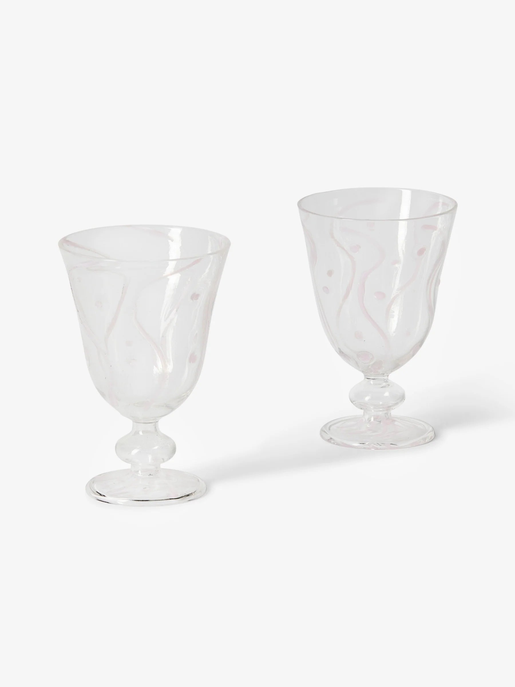 Bonnie and Neil Waves Pink Goblets
