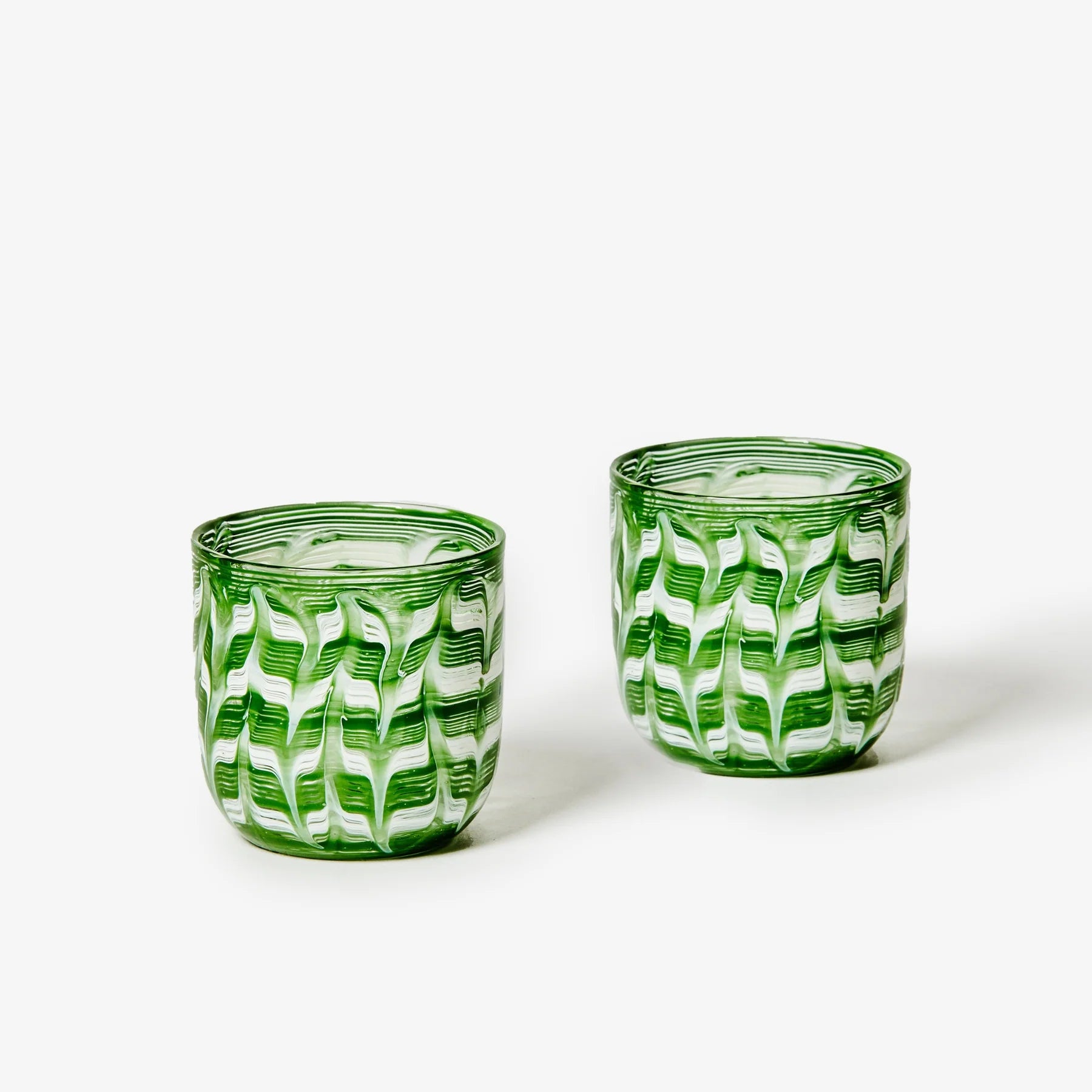 BONNIE & NIEL Watercolour Tumblers SET 2 GREEN