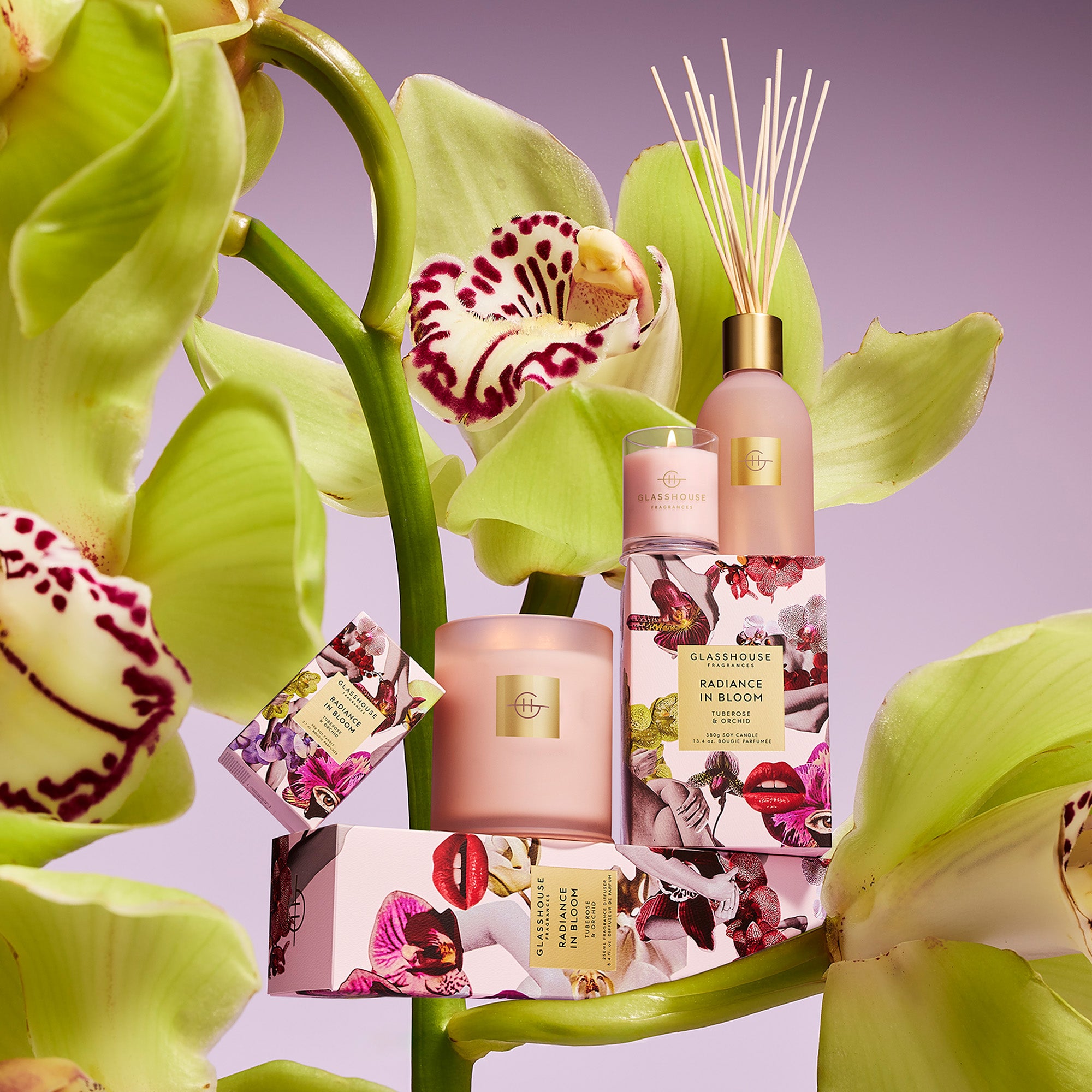 GLASSHOUSE 380g Candle RADIANCE IN BLOOM