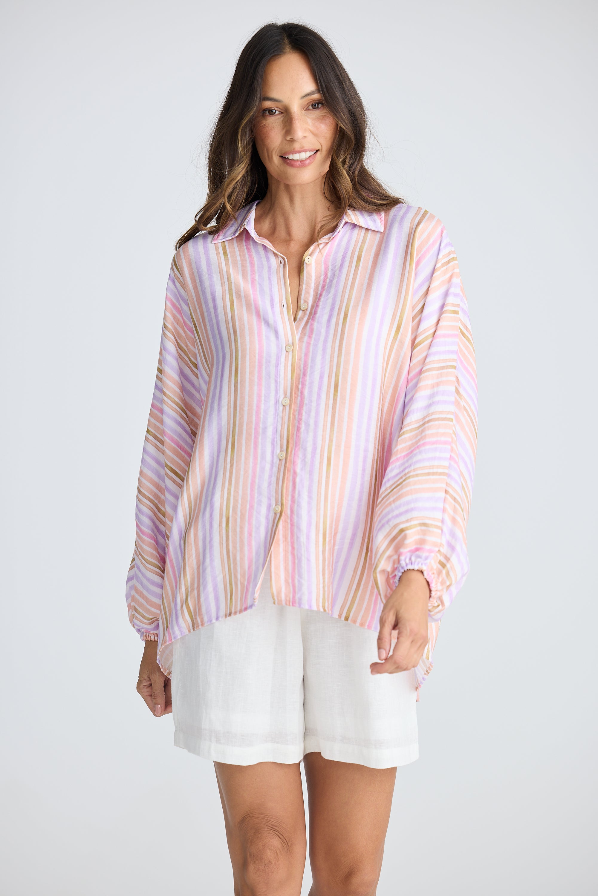 HOLIDAY Cliffside Shirt Painterly Stripe