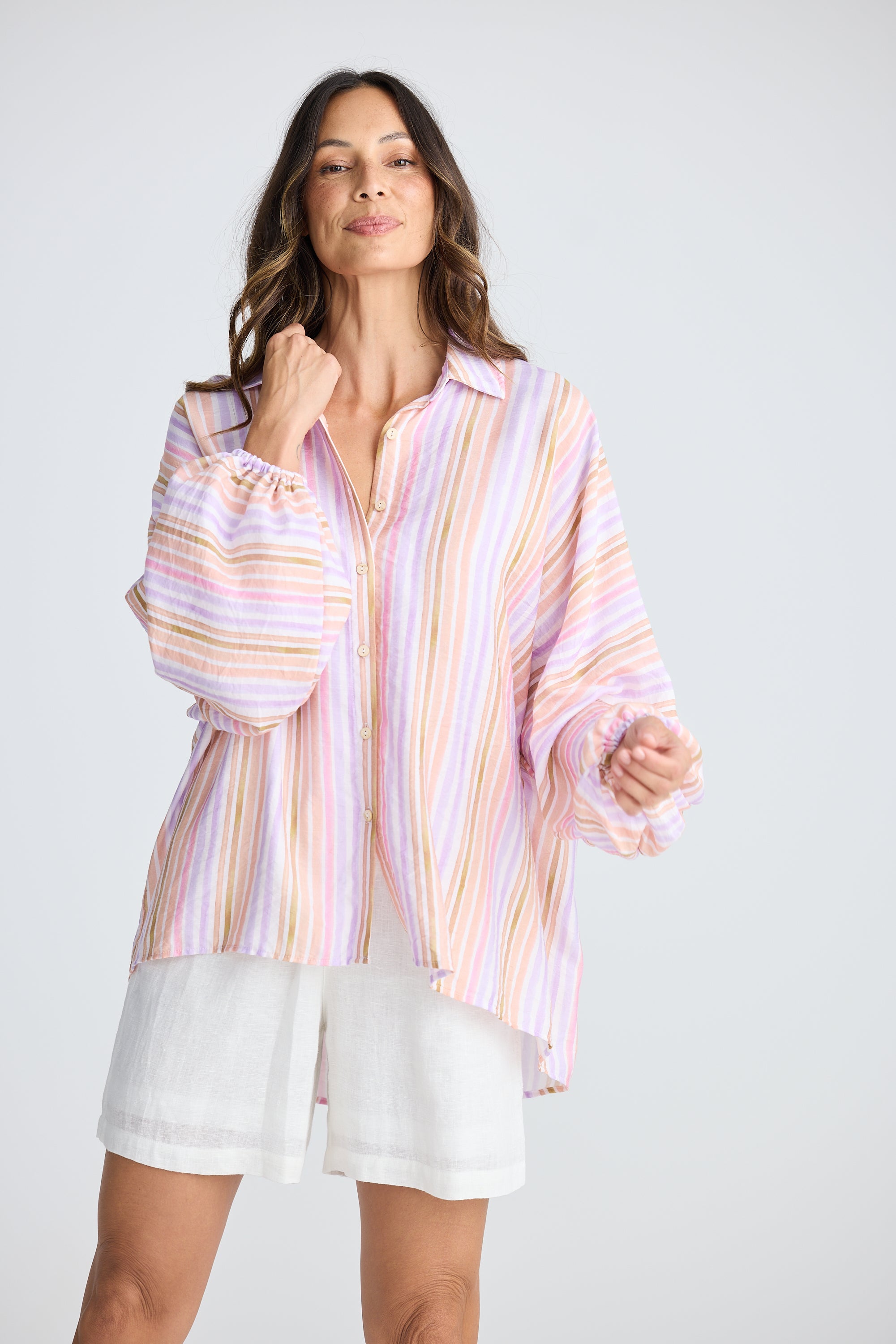 HOLIDAY Cliffside Shirt Painterly Stripe