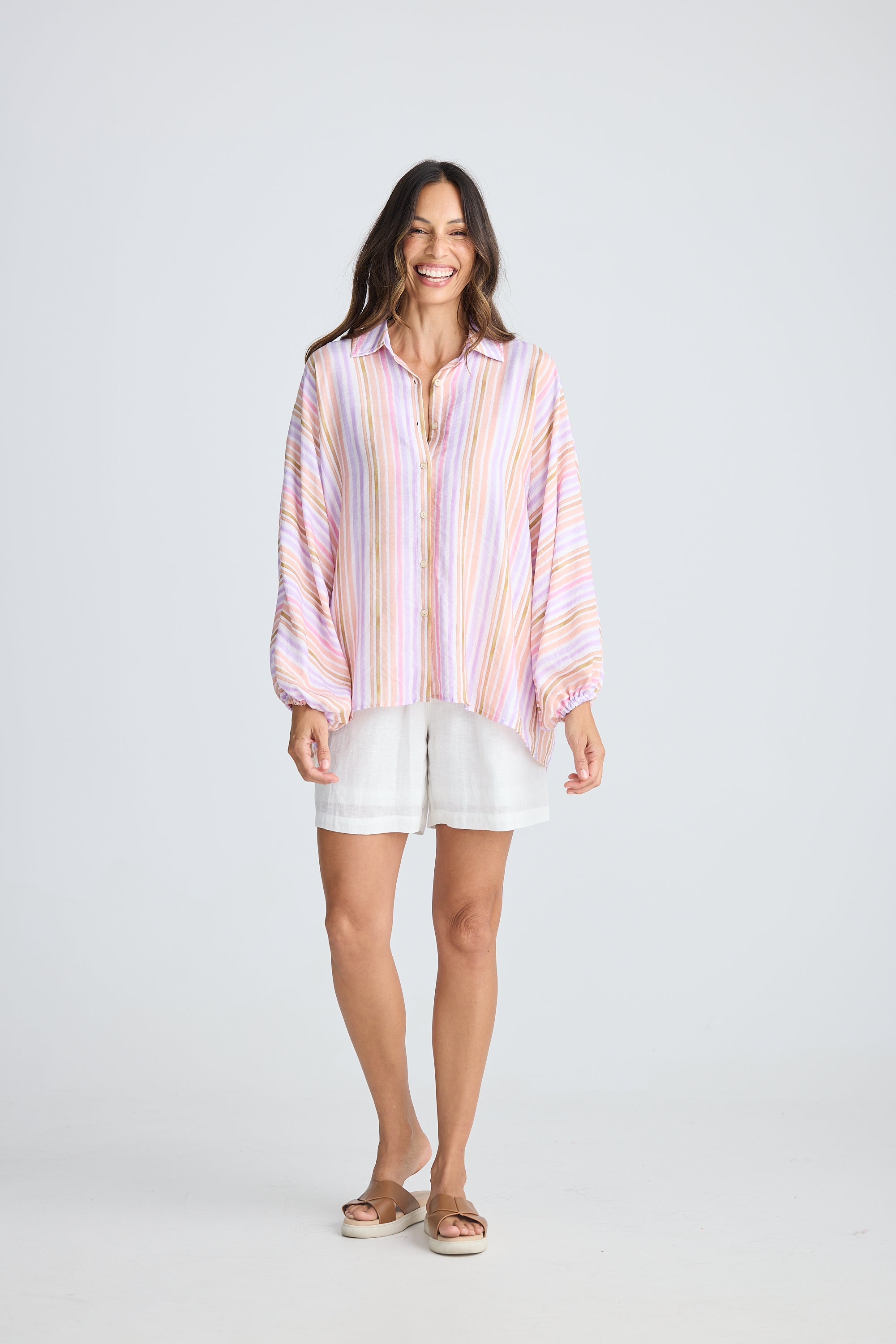 HOLIDAY Cliffside Shirt Painterly Stripe