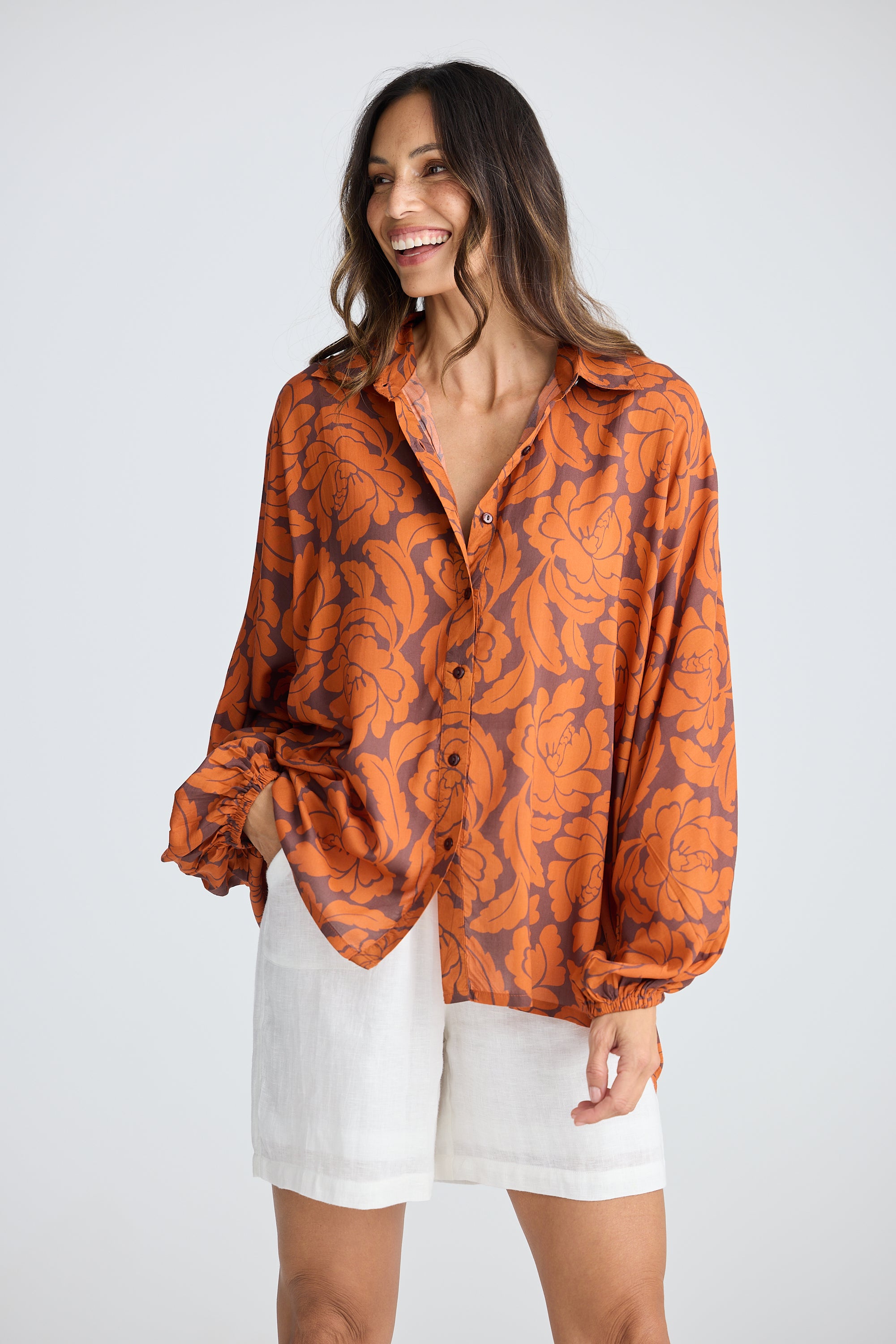 HOLIDAY Cliffside Shirt Tuscan Palm Print