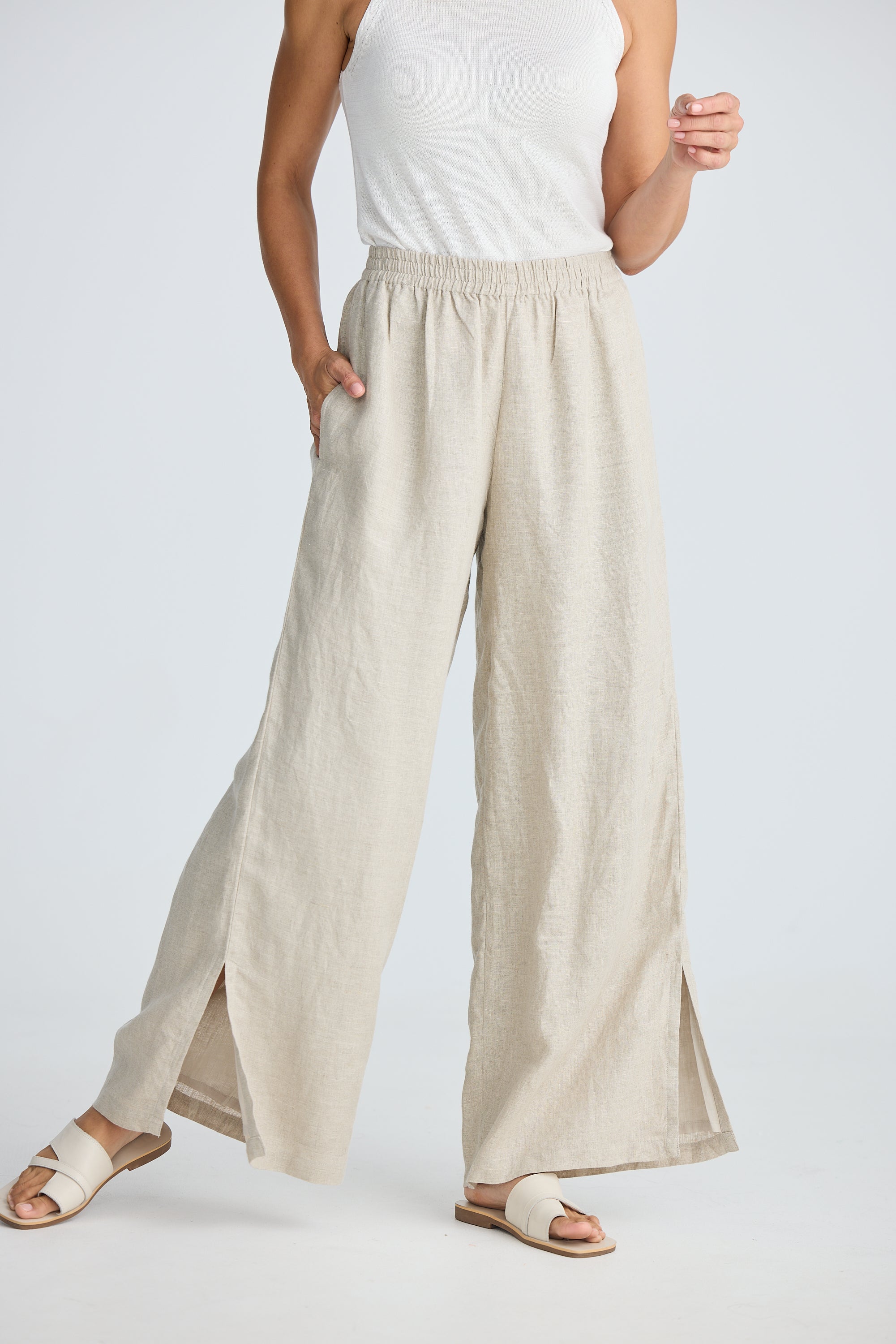 HOLIDAY Fly Away Pant Natural Linen
