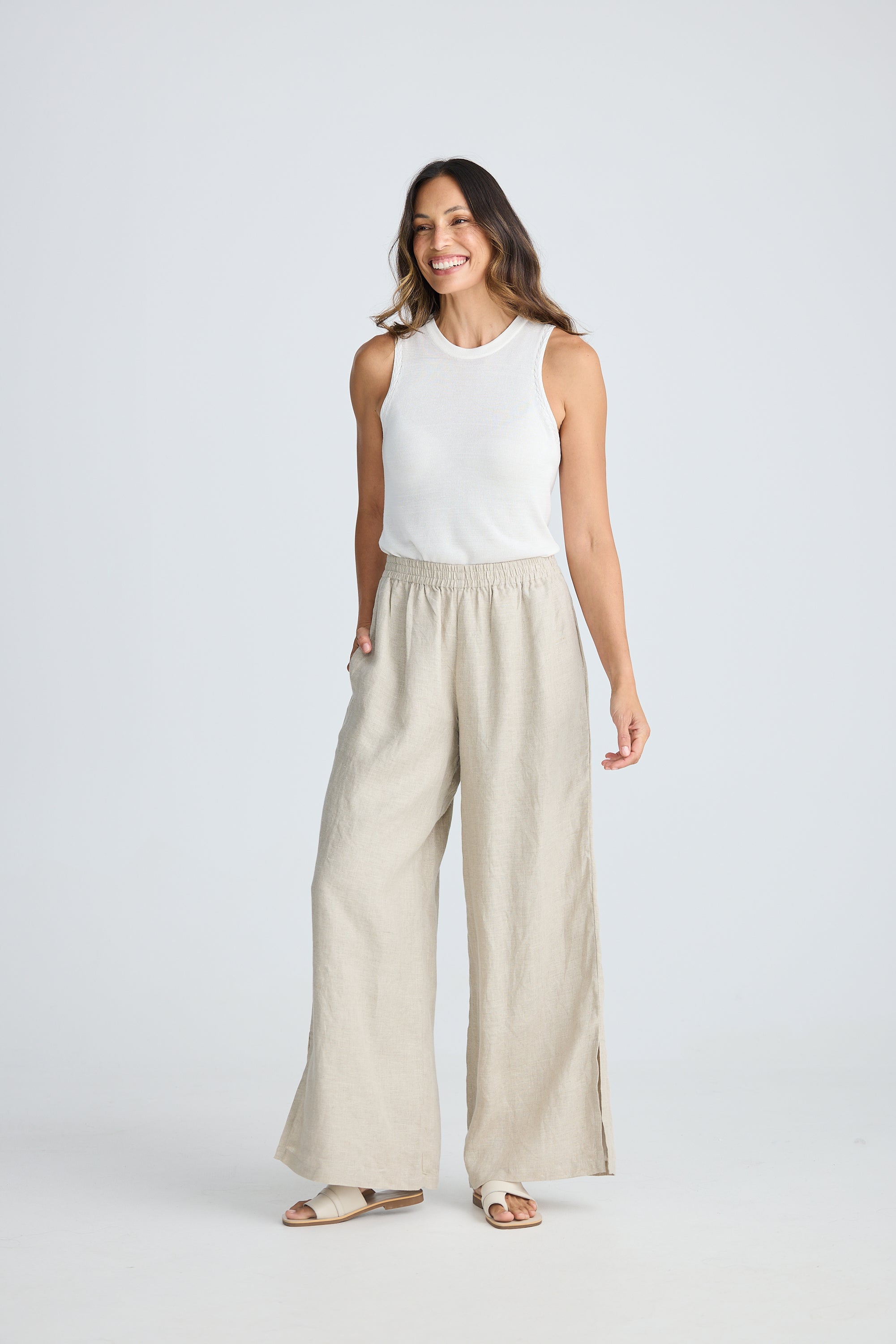 HOLIDAY Fly Away Pant Natural Linen