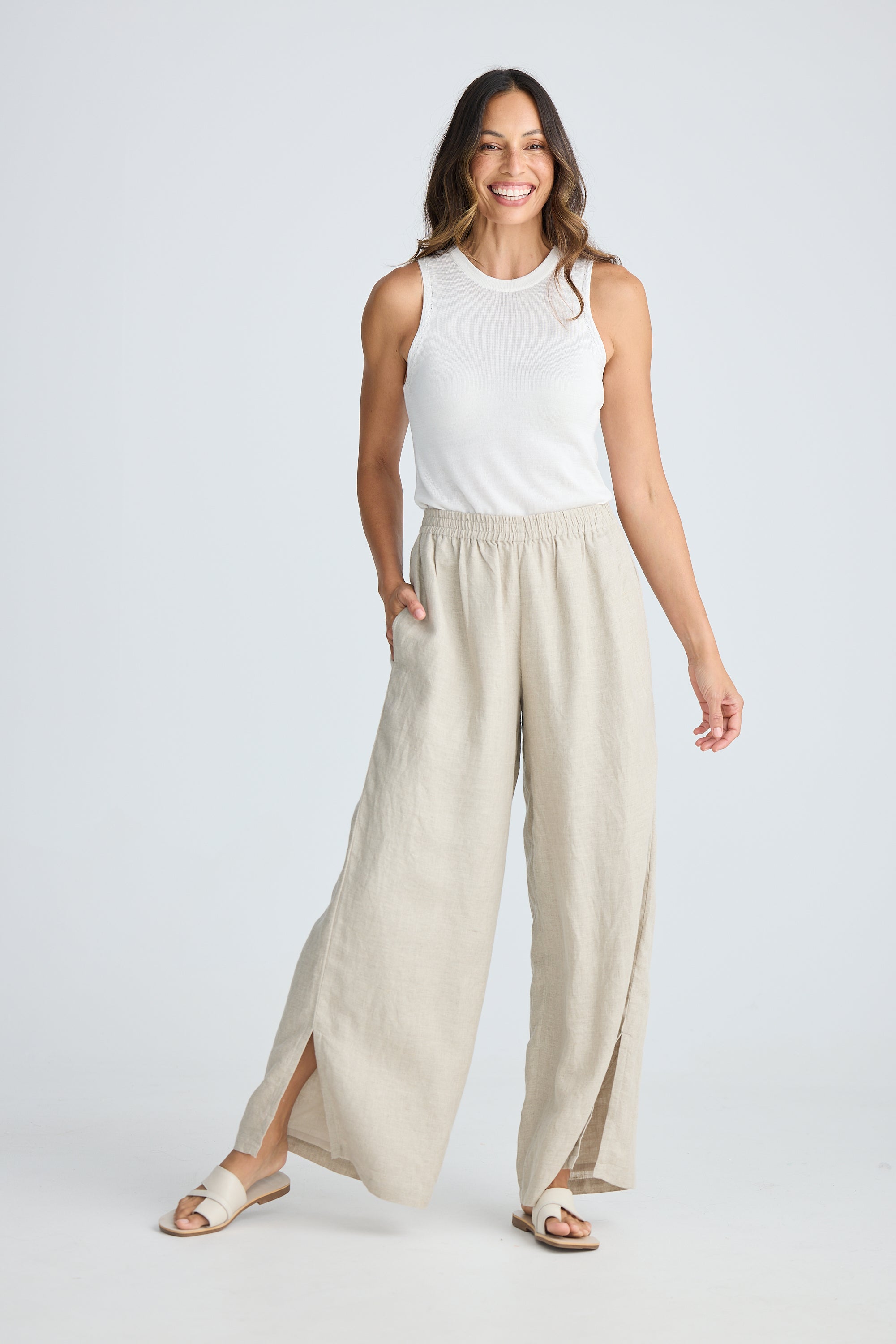 HOLIDAY Fly Away Pant Natural Linen