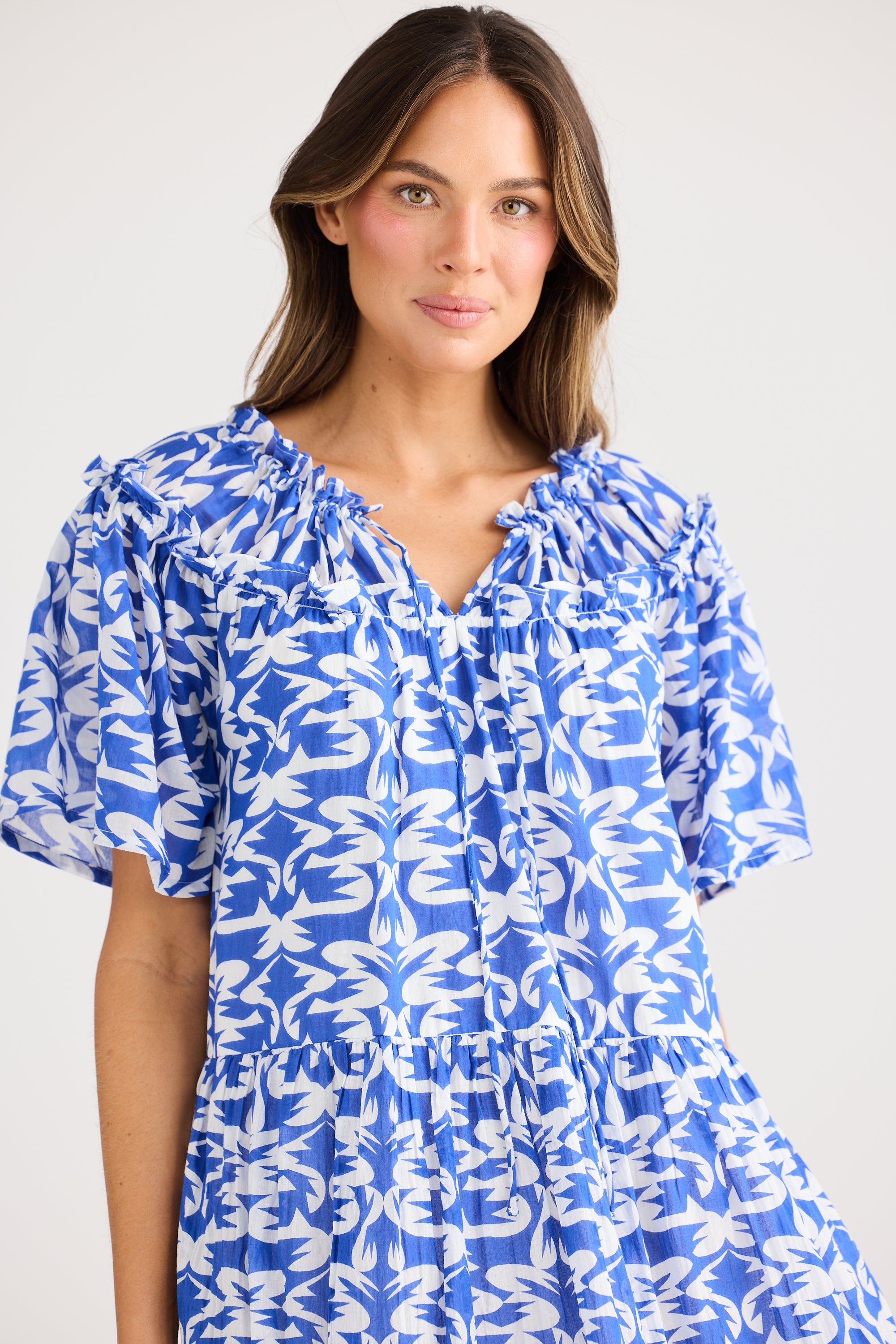 HOLIDAY Soleil Mini Dress TILE PRINT