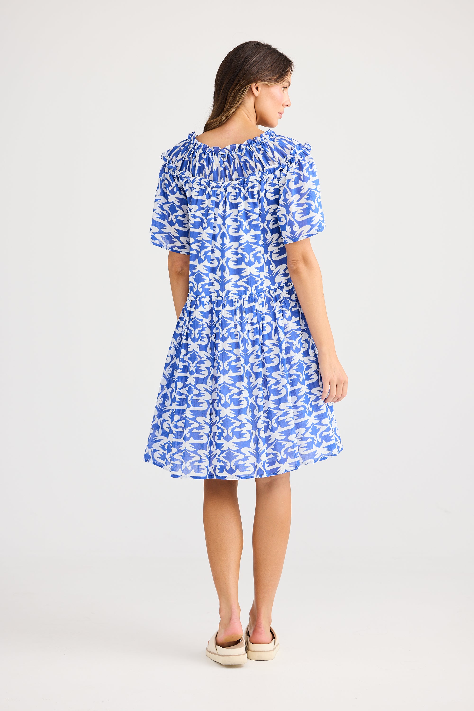 HOLIDAY Soleil Mini Dress TILE PRINT