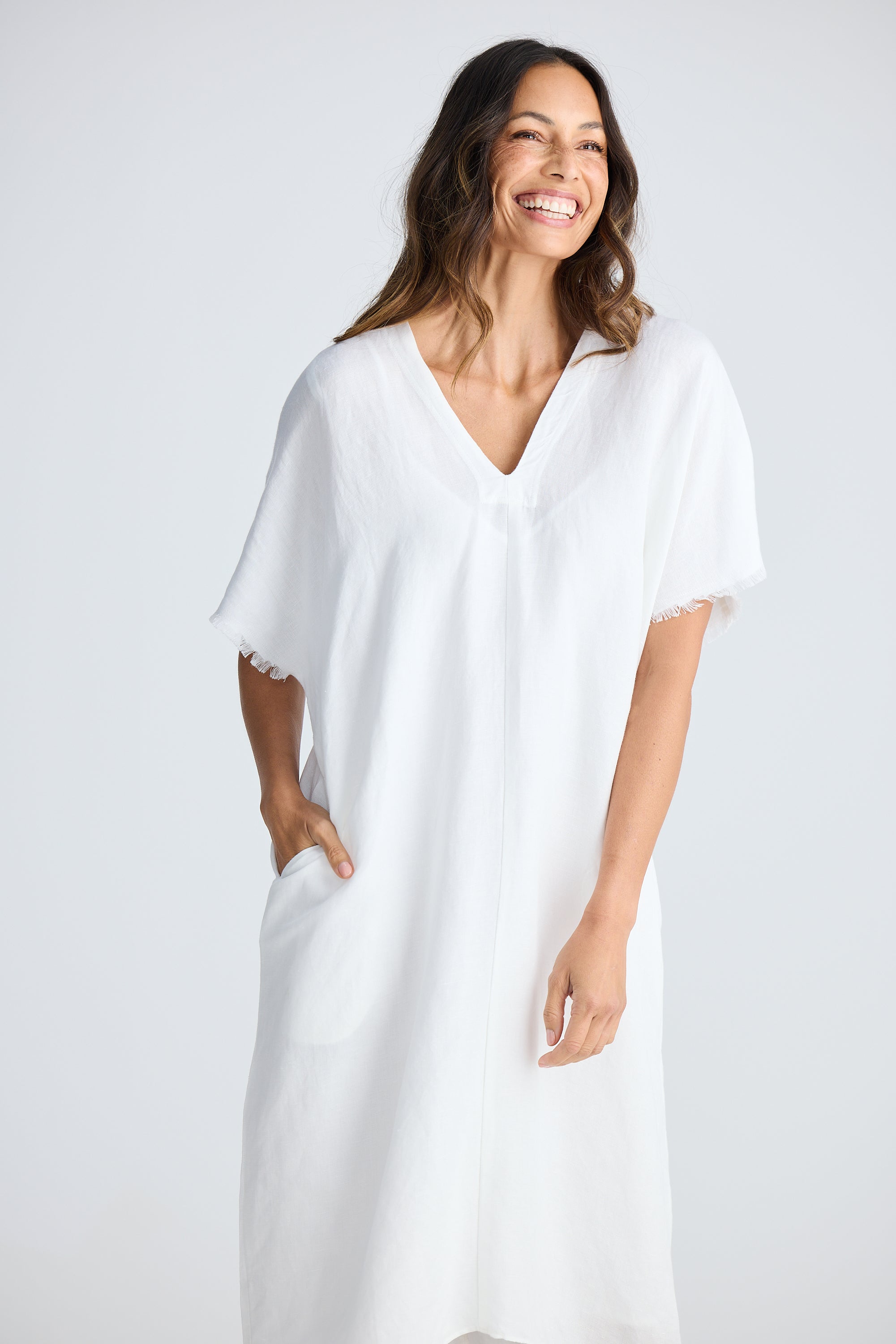 HOLIDAY Salem Kaftan WHITE