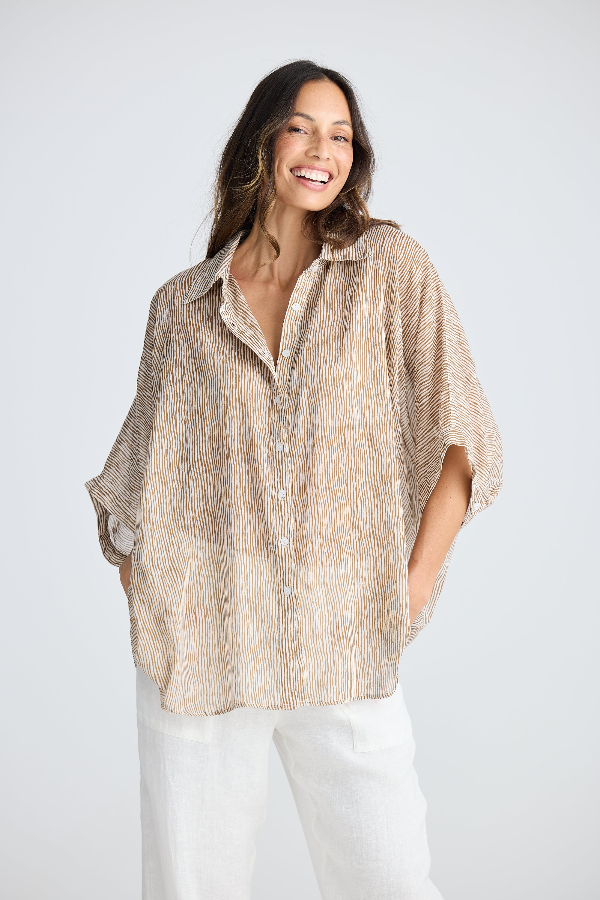 HOLIDAY Indigo Shirt TAUPE