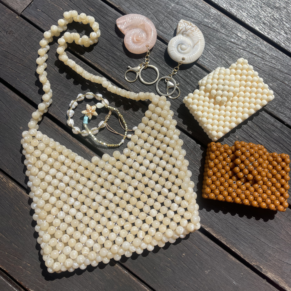 ISLAND TRADERS Balian Shoulder Bag CREAM