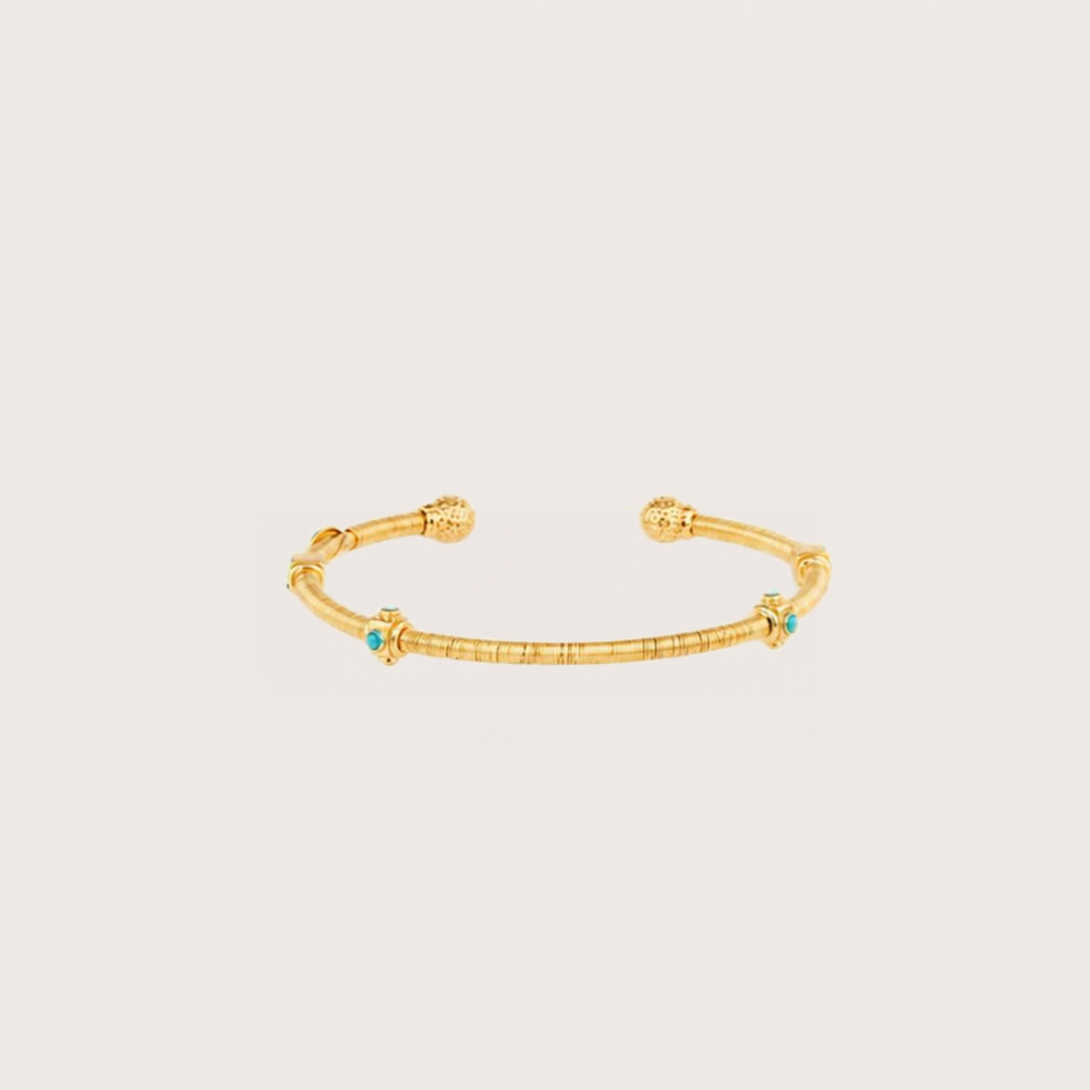 GAS BIJOUX Zanzifull Cuff GOLD / TURQUOISE