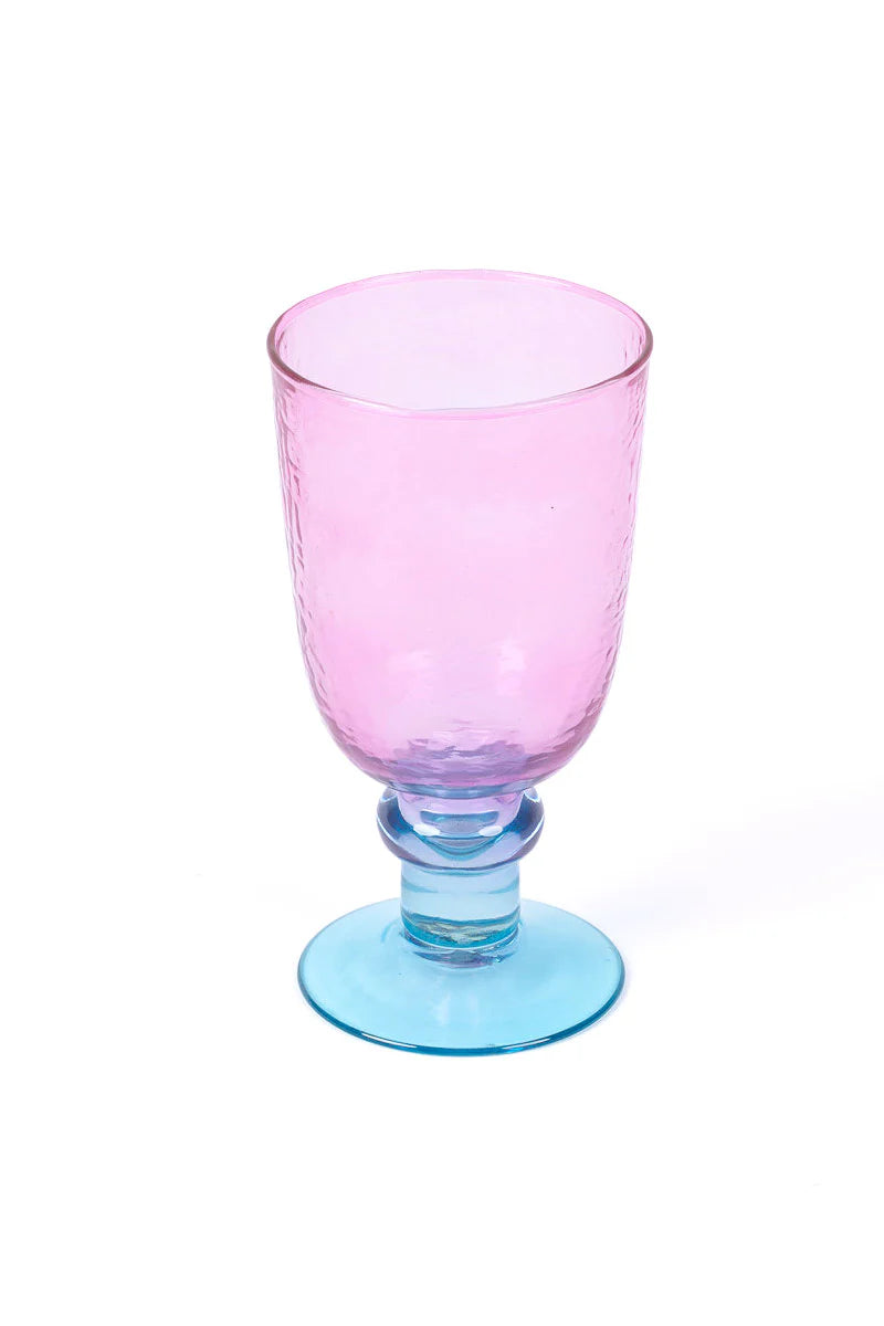 HOLIDAY Wine Glass Set 4 PINK/TURQUOISE