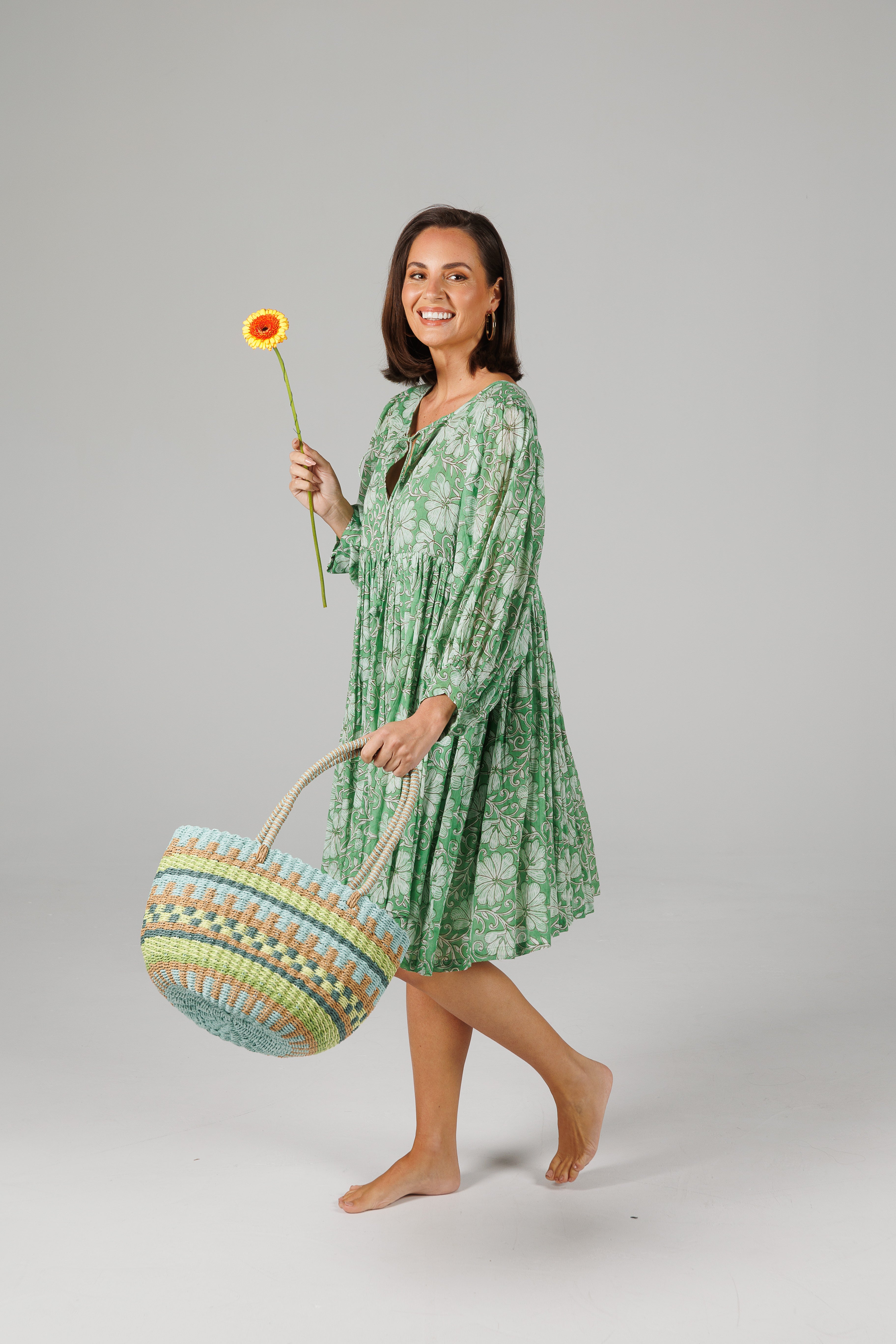 HOLIDAY Flamenco Basket GREEN