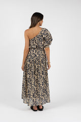 HUMIDITY Eden One Shoulder Dress NAVY