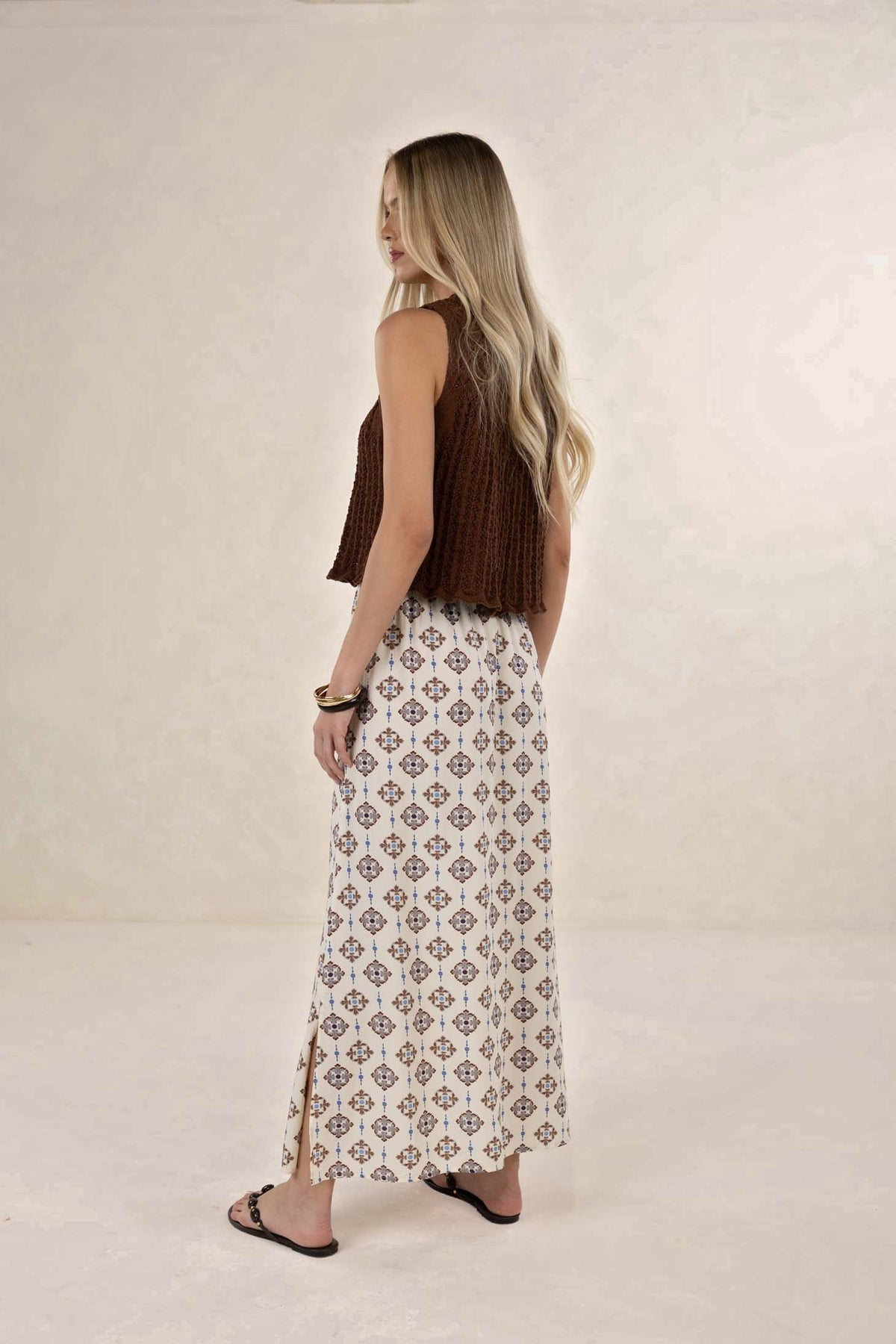 HUMIDITY Vintage Tales Skirt CREAM/CHOC