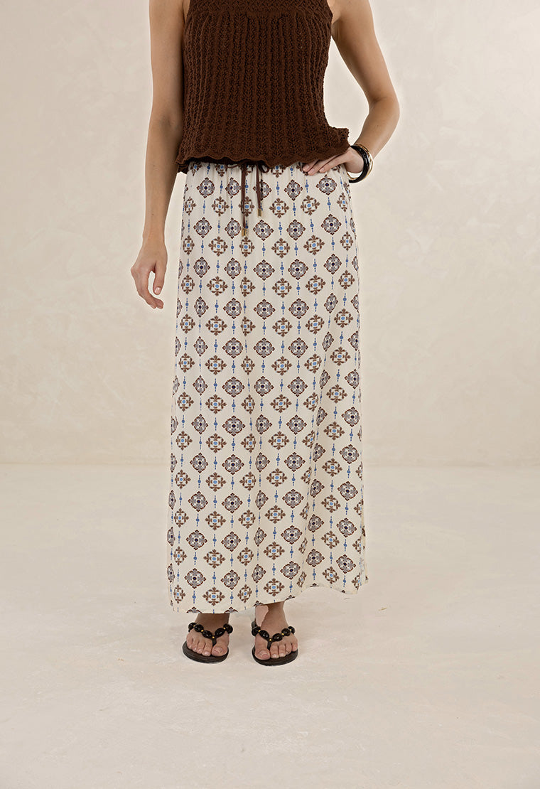 HUMIDITY Vintage Tales Skirt CREAM/CHOC