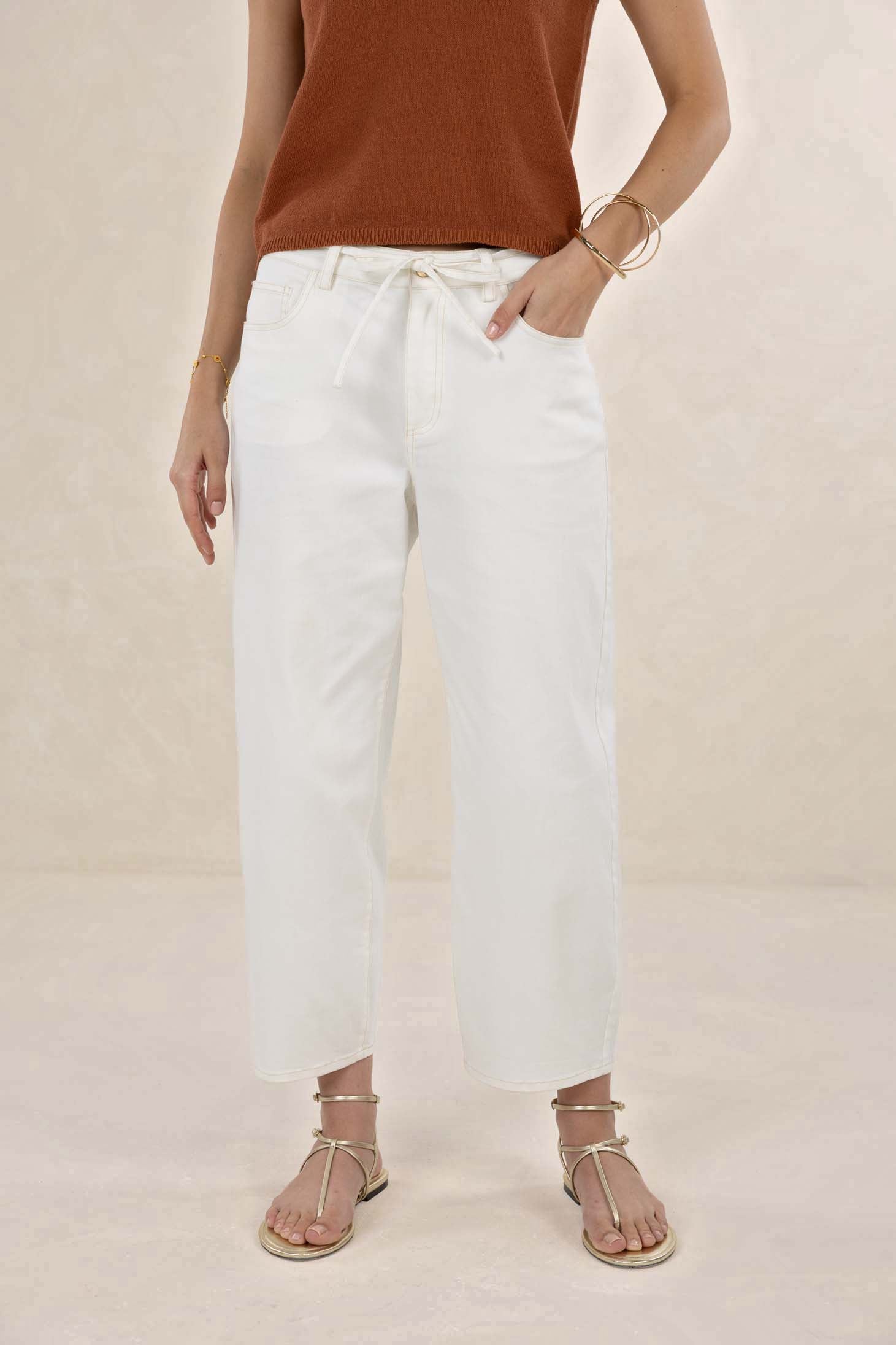 HUMIDITY Ivy Barrel Jean IVORY