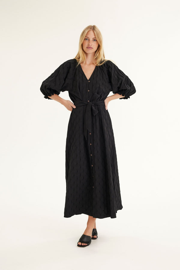 SUMMERY Elodie Midi Dress BLACK