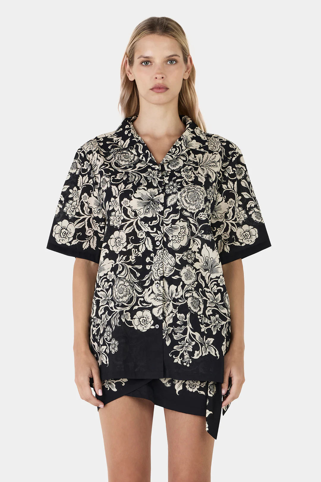 HANSEN & GRETAL Aluna Mini Skirt Noir Bloom