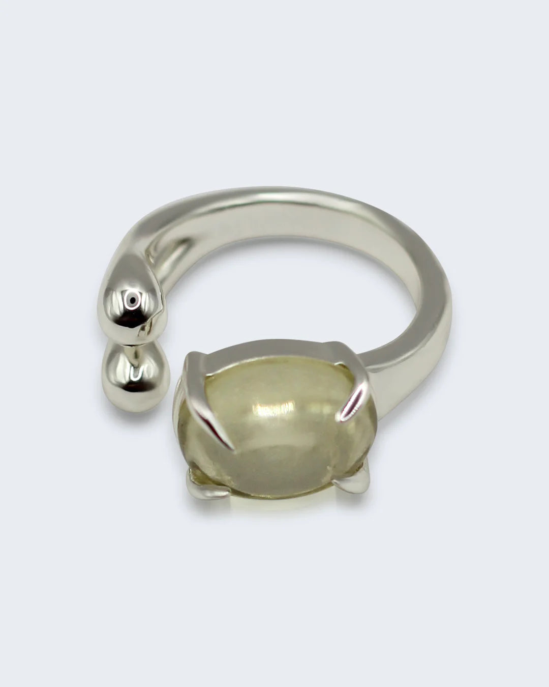 F+H Accord Gemstone Ring CZ Lemon Quartz SILVER