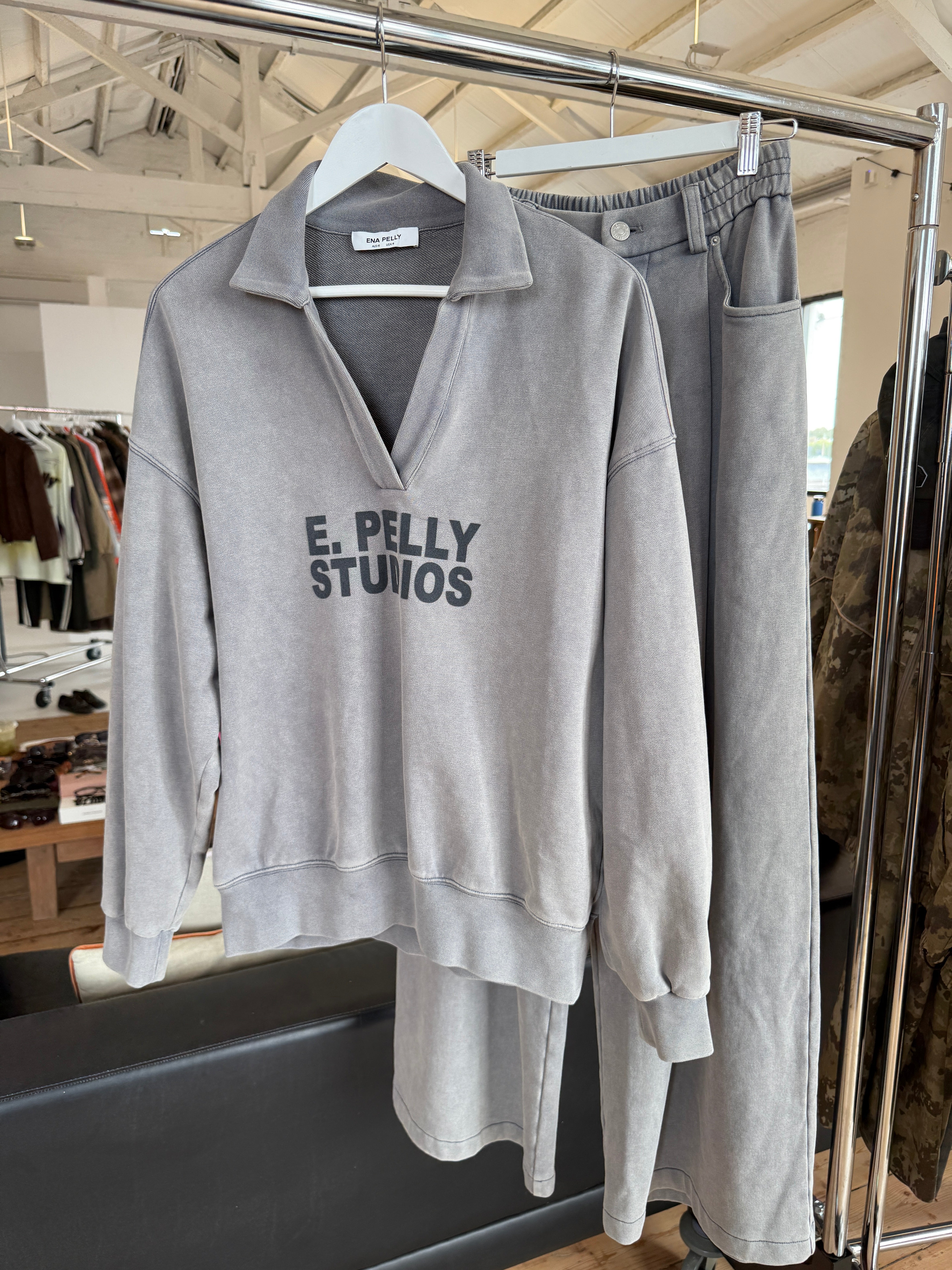 ENA PELLY Iva Jersey Polo DOVE GREY