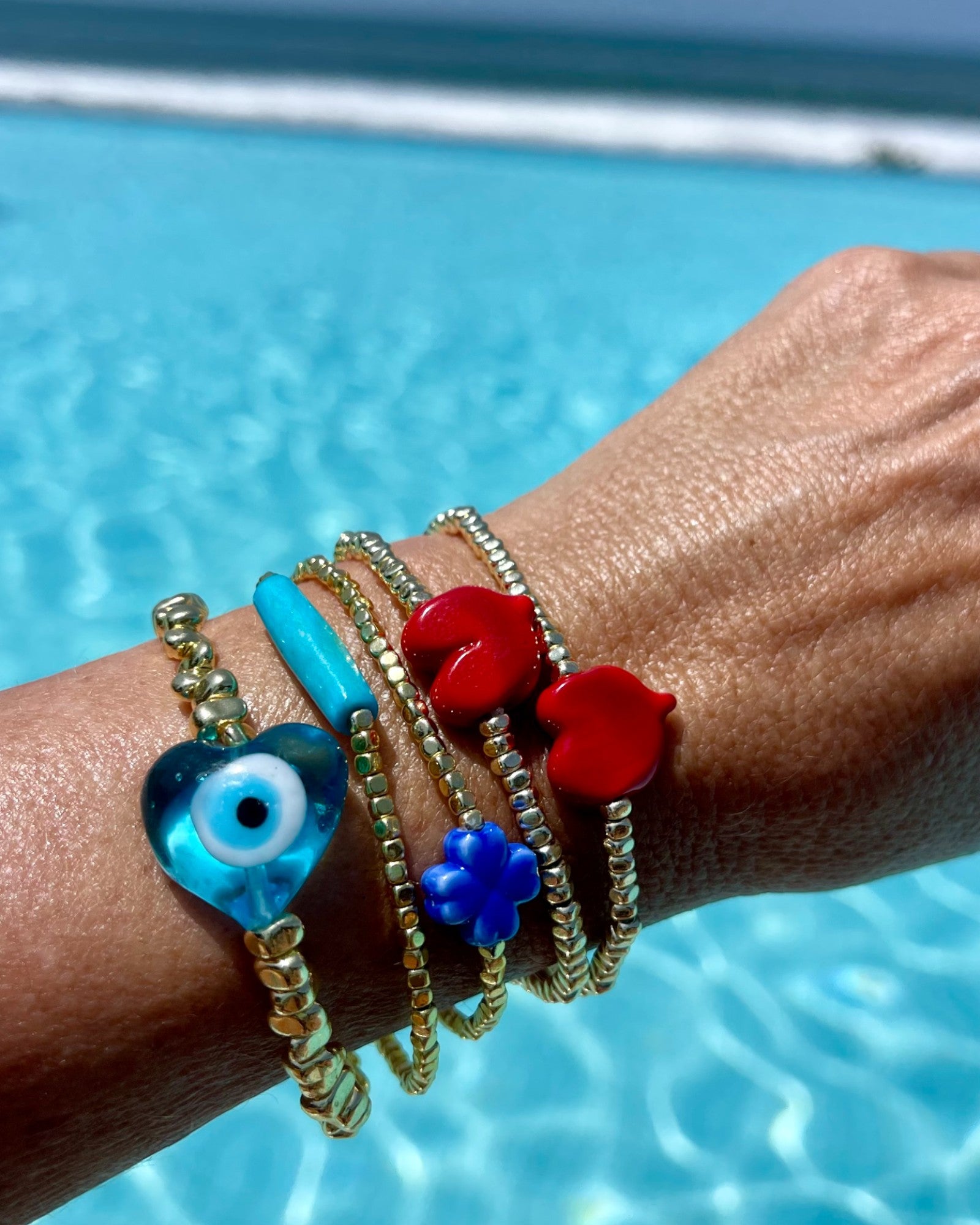 HEI TAI Big Heart Bracelet GREEK EYE