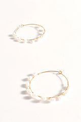 Wired Freshwater Pearl Hoops