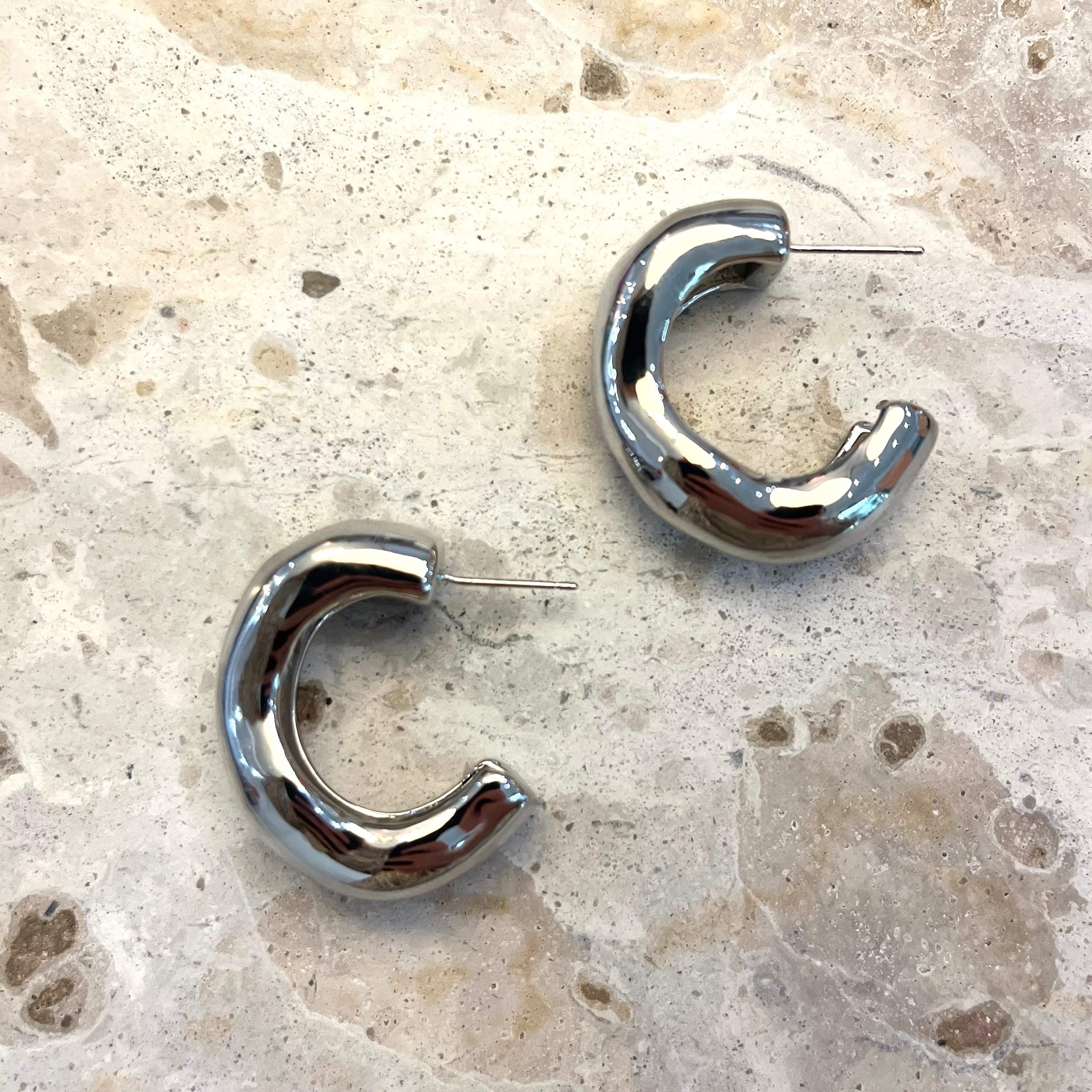 Fire Hoop Earring SILVER