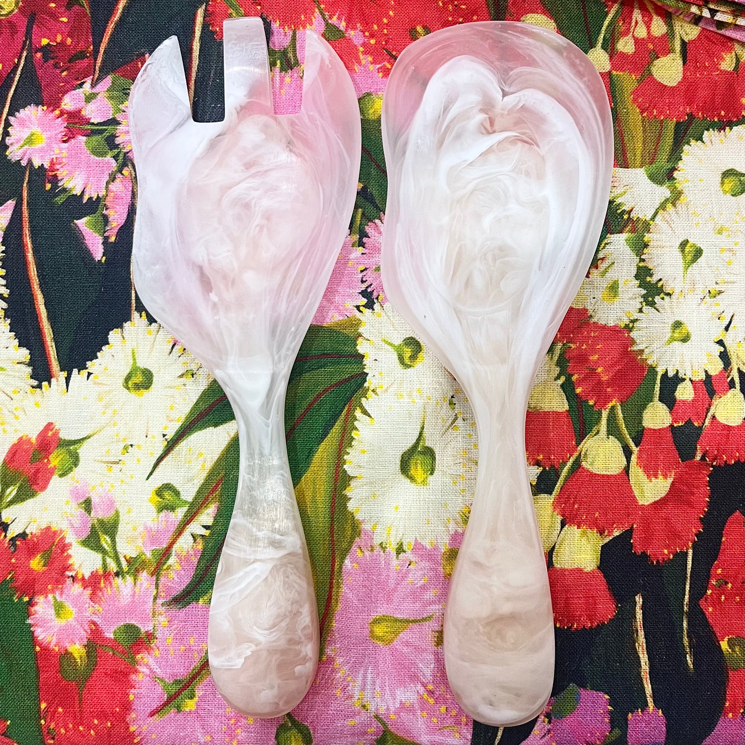 Large Organic Resin Servers BLUSH