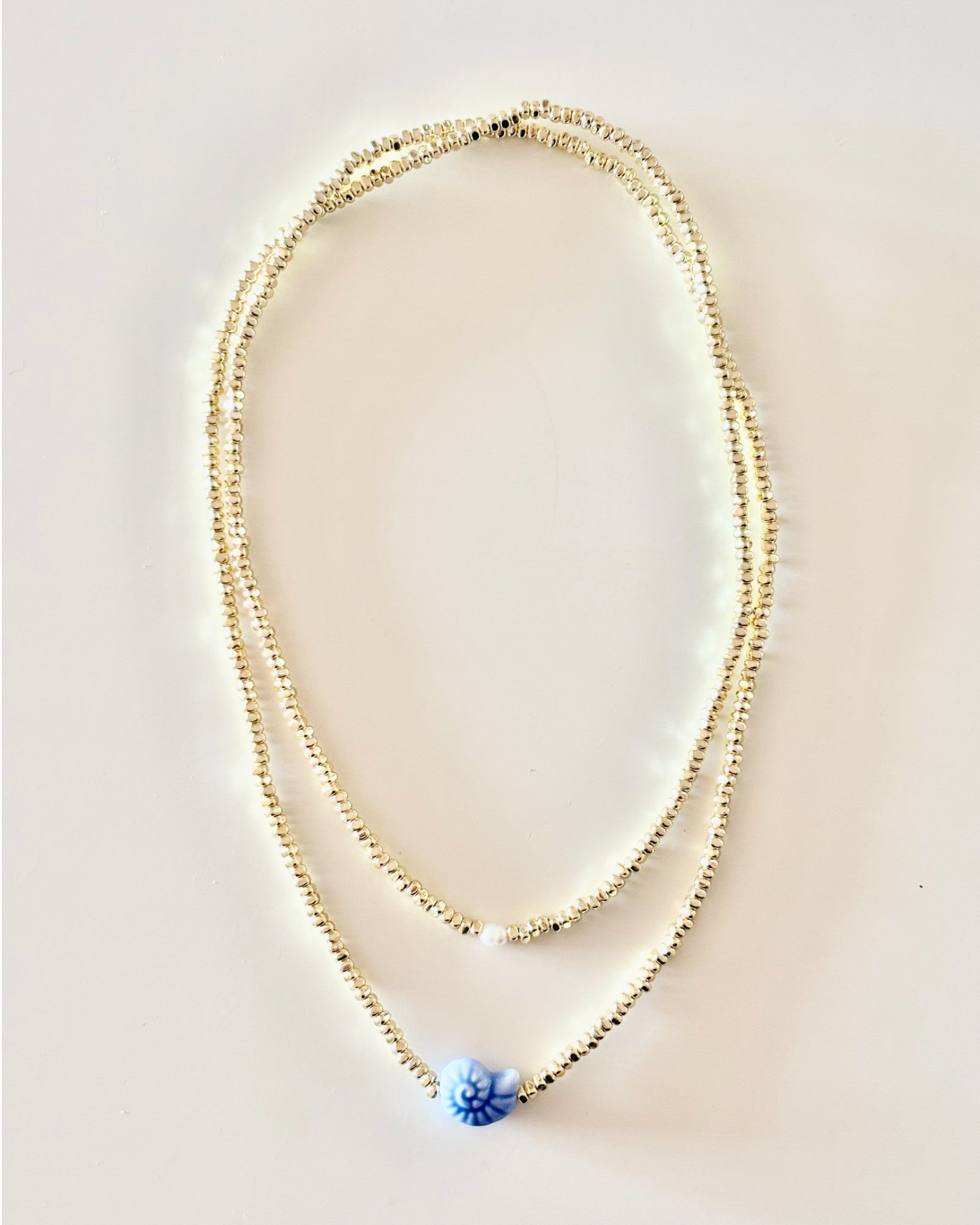 HEI TAI Long Necklace BLUE NAUTILUS