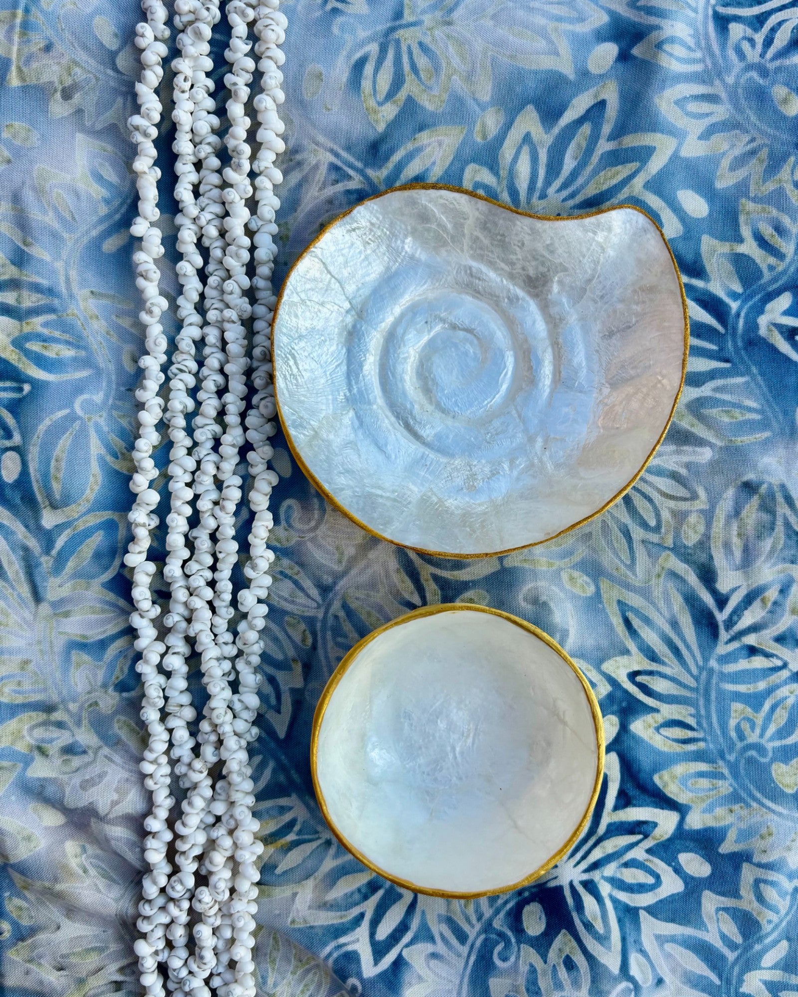 HEI TAI Capiz Trinket Dish NAUTILUS