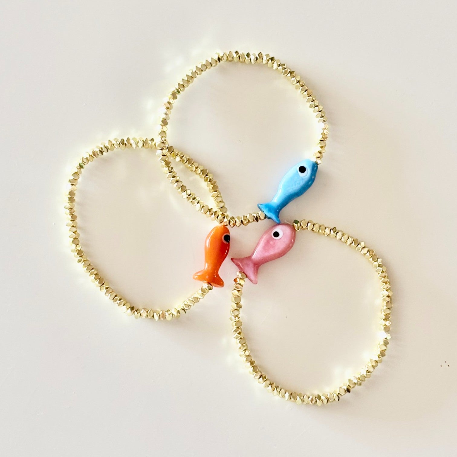 HEI TAI Gold Bracelet BLUE FISH